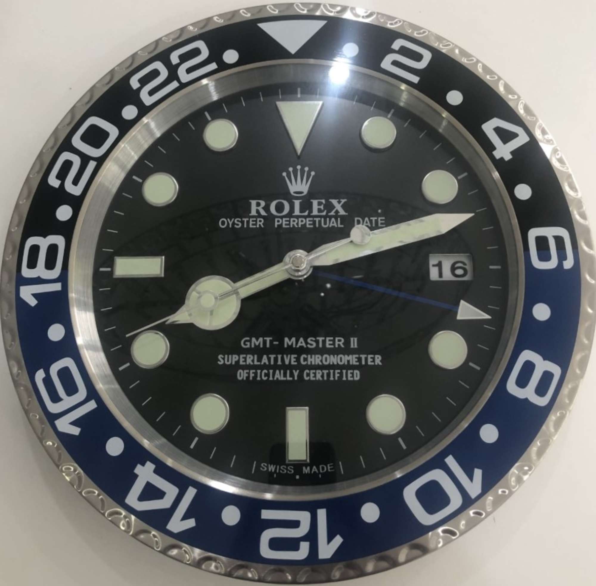 Rolex GMT Master II Batman Homage Wall Clock-Sold