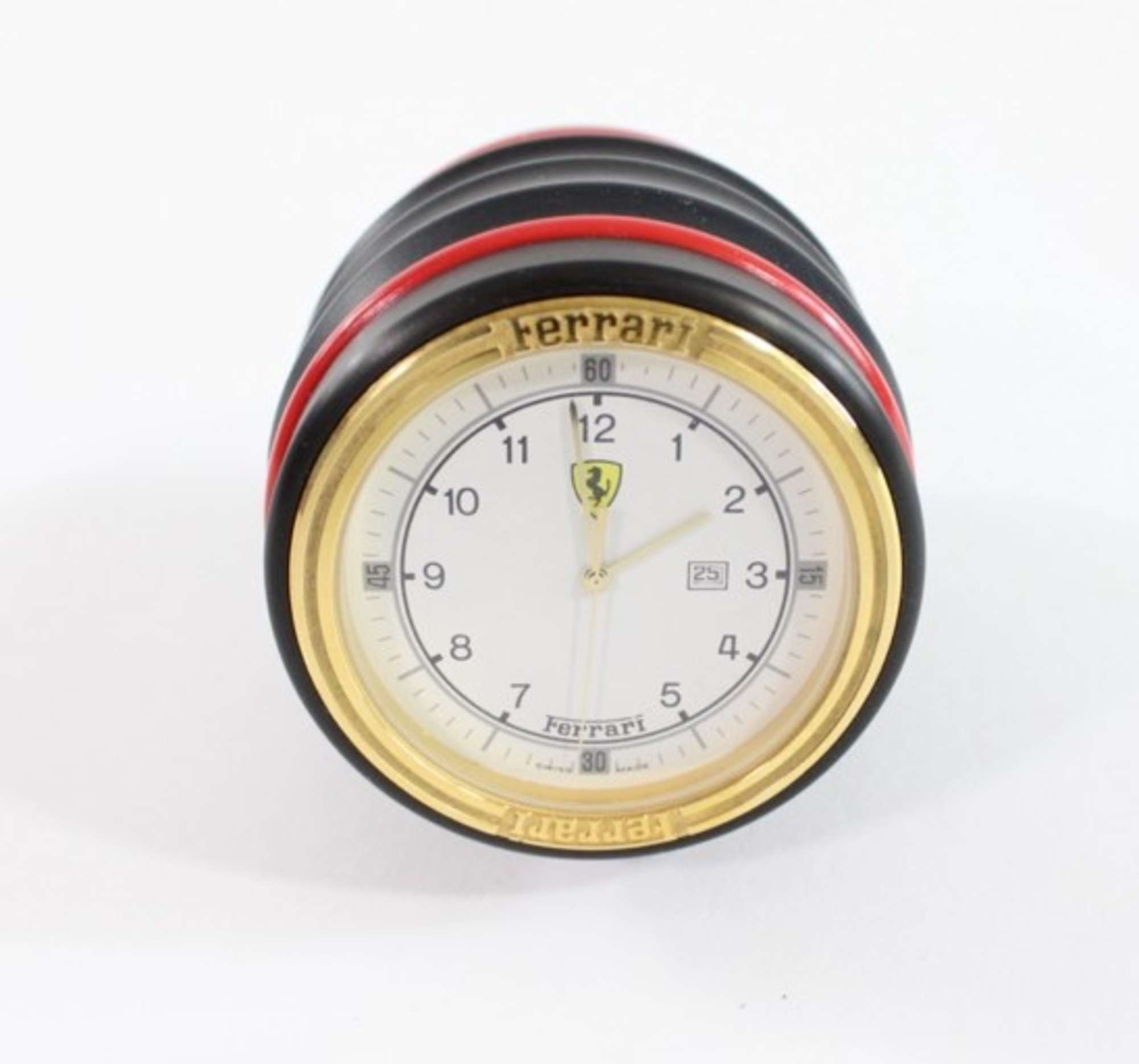1980s Ferrari Formula Cartier Desk Clock Swiss Made-Sold