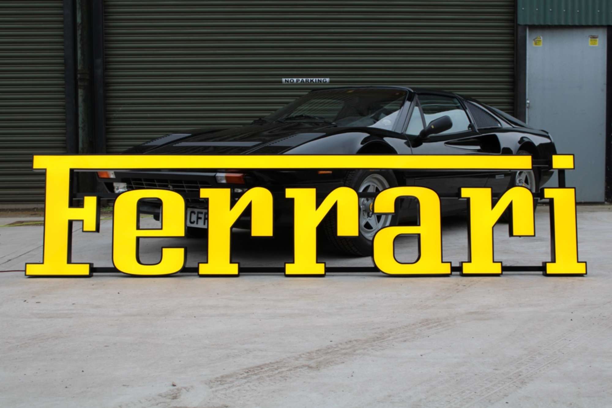 Ferrari Style Large 3 Metre Illuminated Dealership Sign -Auction Lot