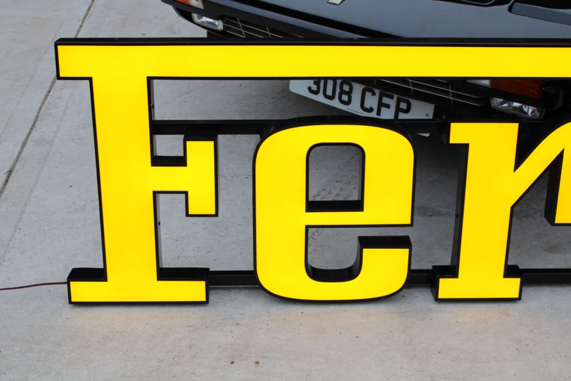 Ferrari Style Large 3 Metre Illuminated Dealership Sign -Auction Lot