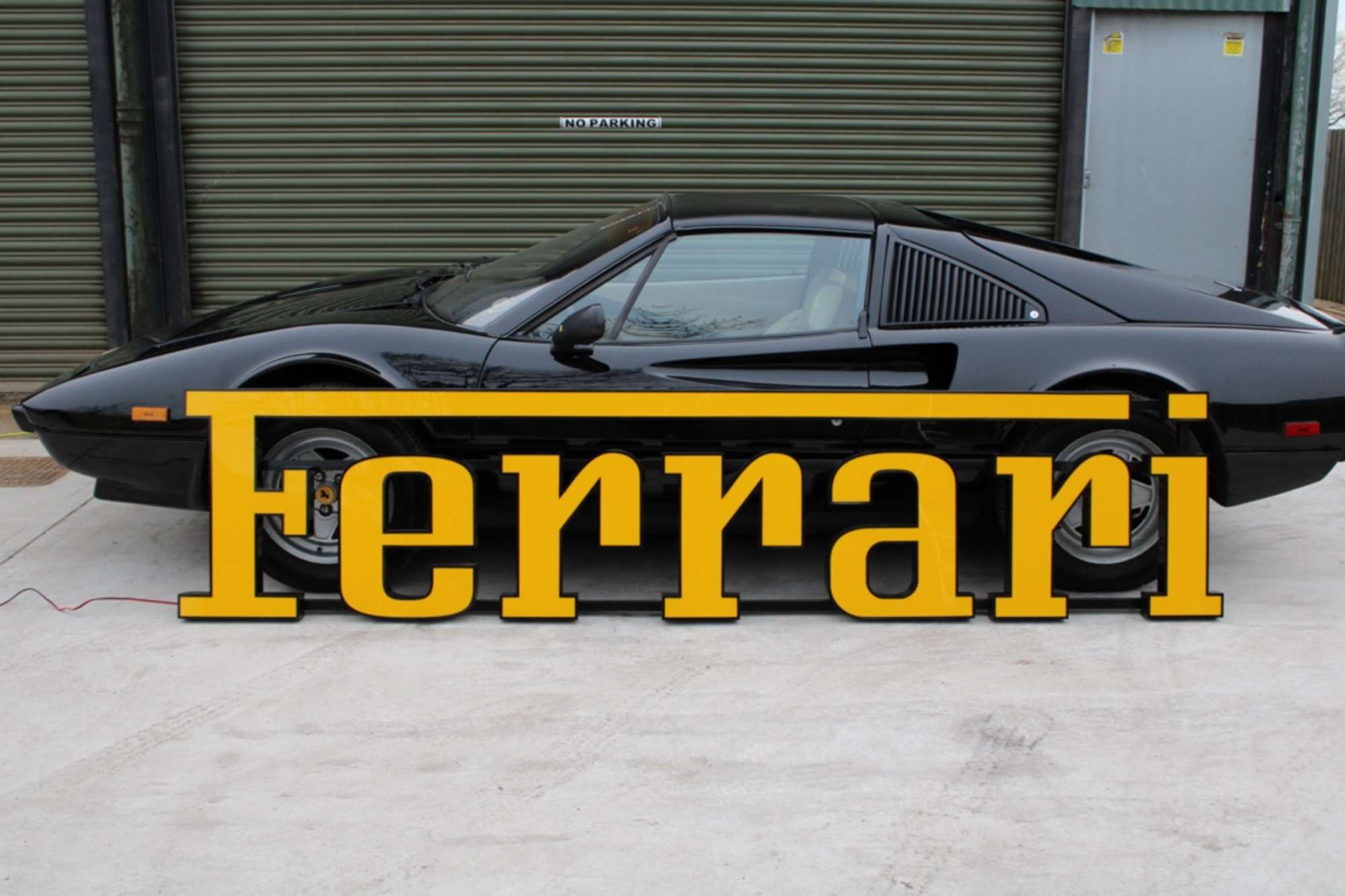 Ferrari Style Large 3 Metre Illuminated Dealership Sign -Auction Lot