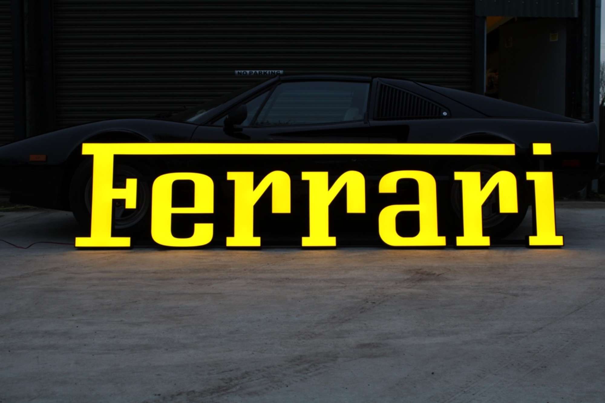 Ferrari Style Large 3 Metre Illuminated Dealership Sign -Auction Lot