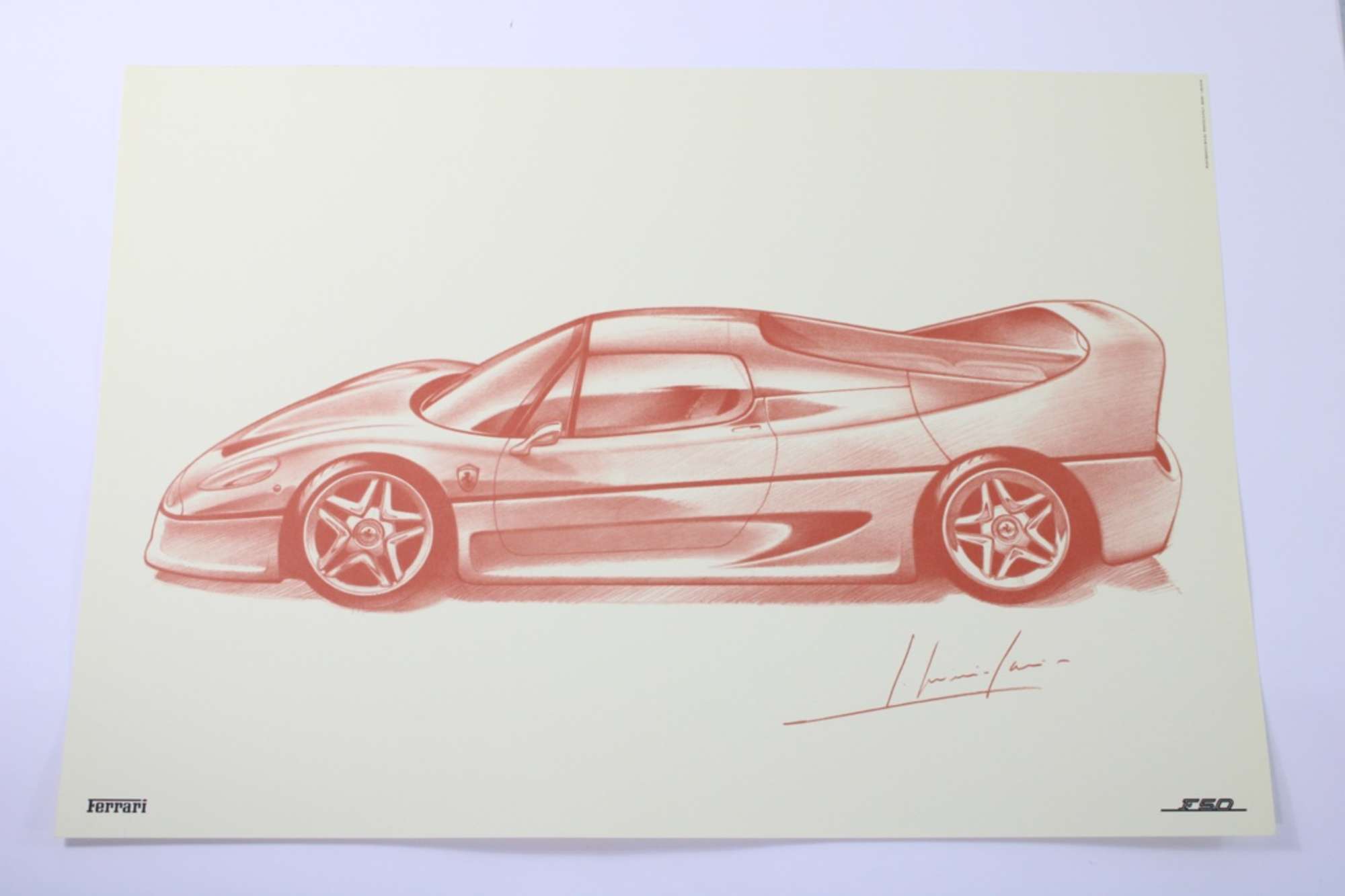 Ferrari F50 Lithograph Set-Auction Lot