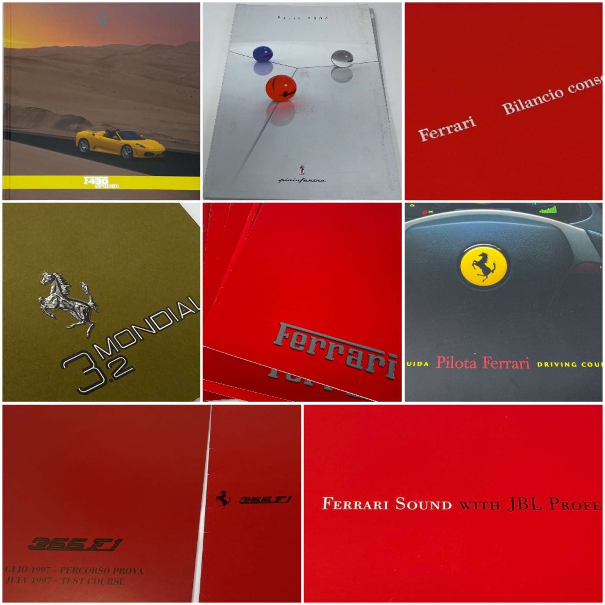Assortment of Ferrari Dealership Brochures and Promotional L-Sold
