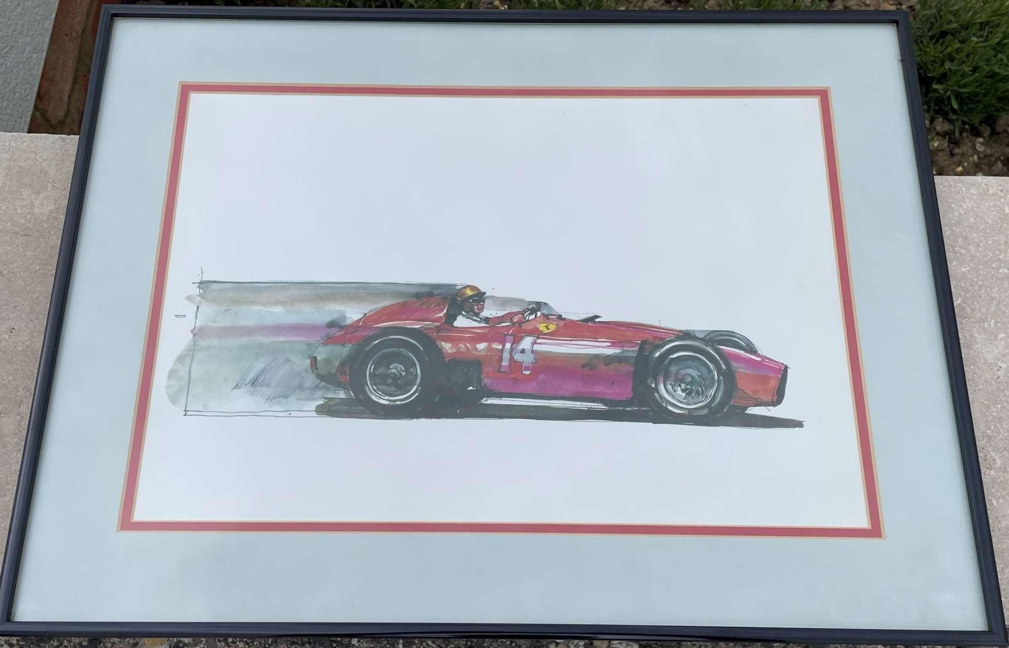 Six Assorted Racing Ferrari Prints-Sold