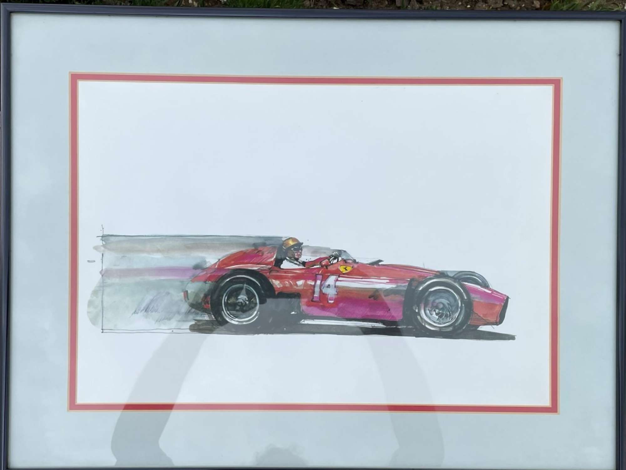 Six Assorted Racing Ferrari Prints-Sold