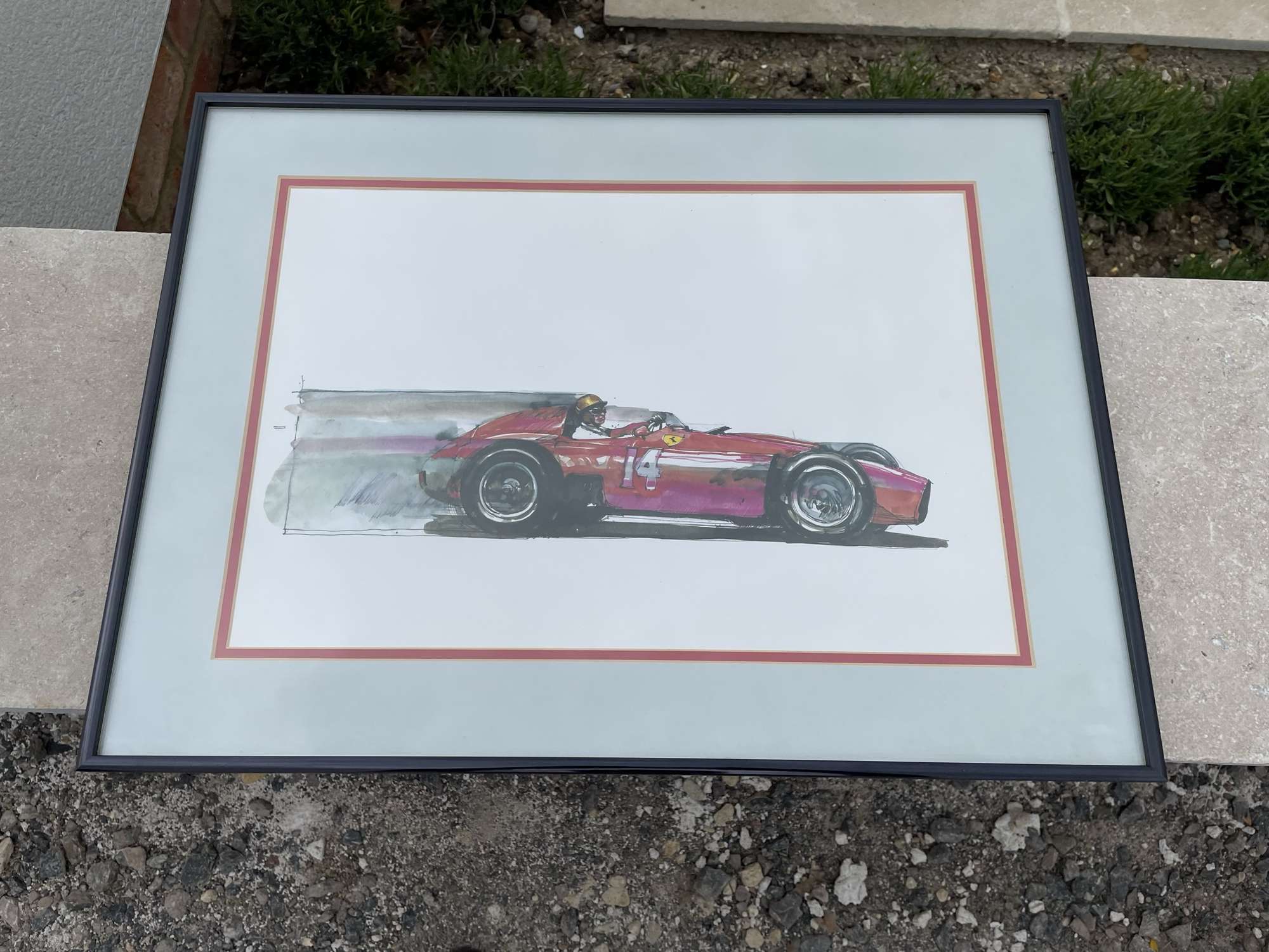 Six Assorted Racing Ferrari Prints-Sold