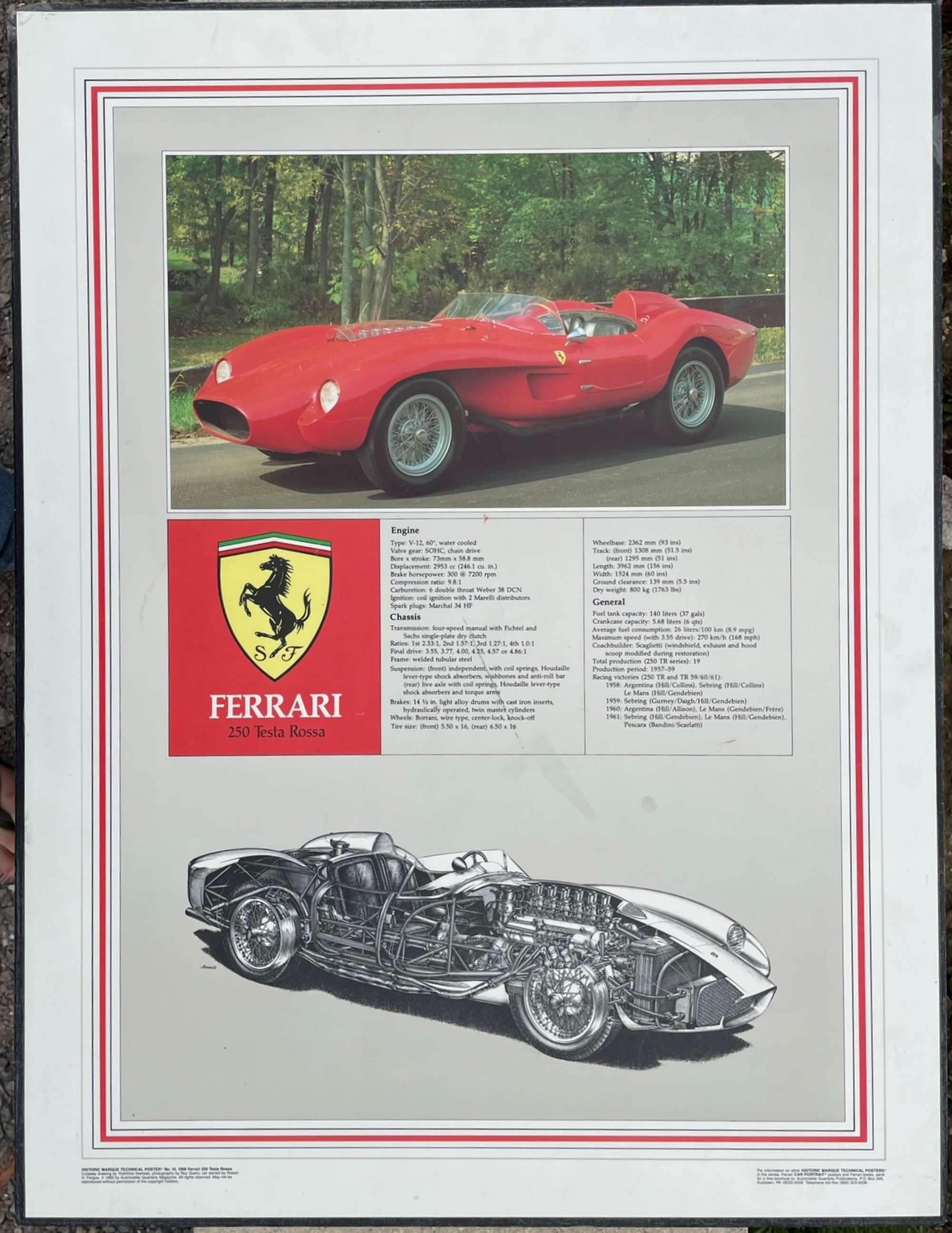 Six Assorted Racing Ferrari Prints-Sold