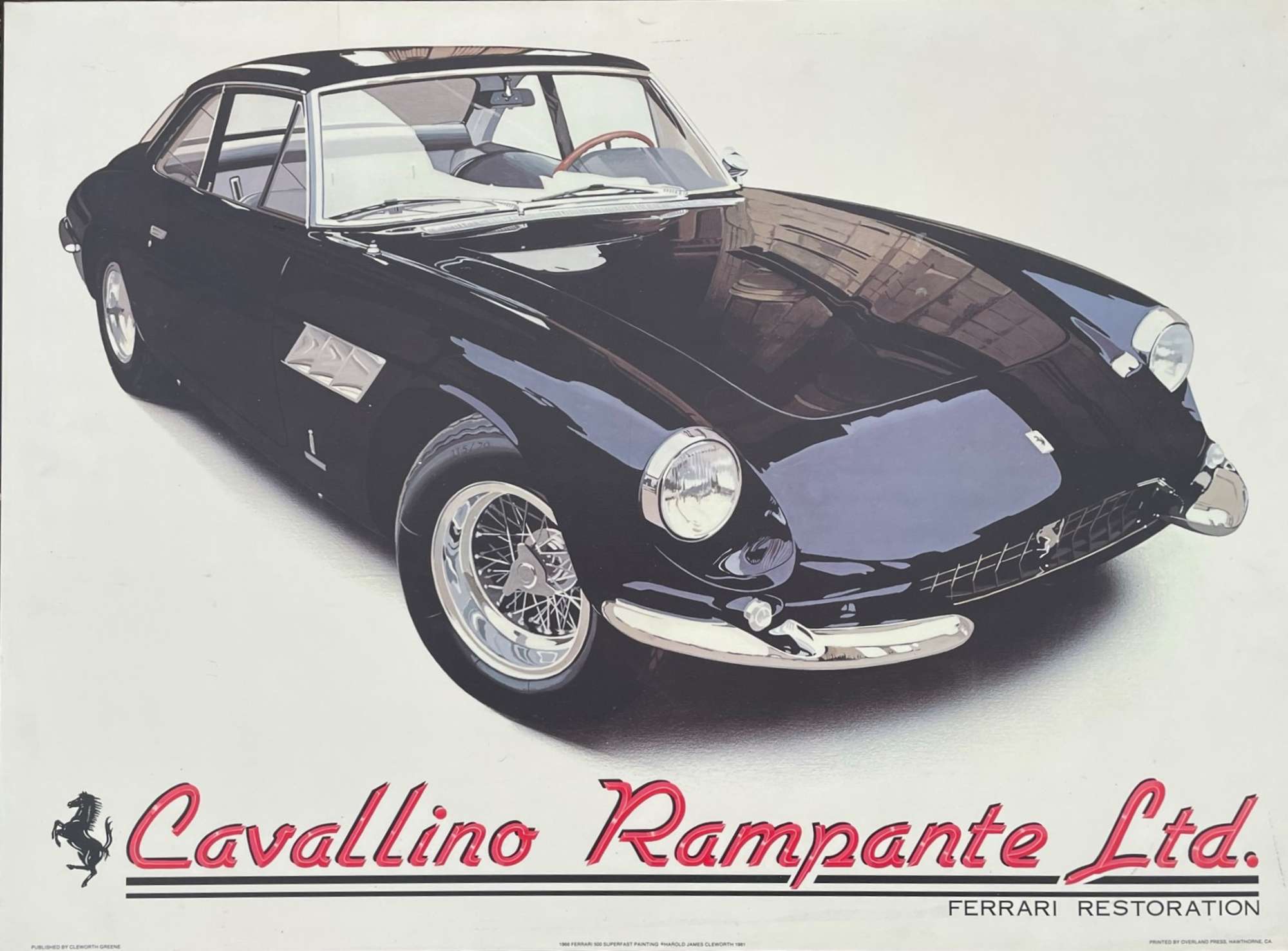 A Mix of 7 Ferrari Road Car Prints-Sold