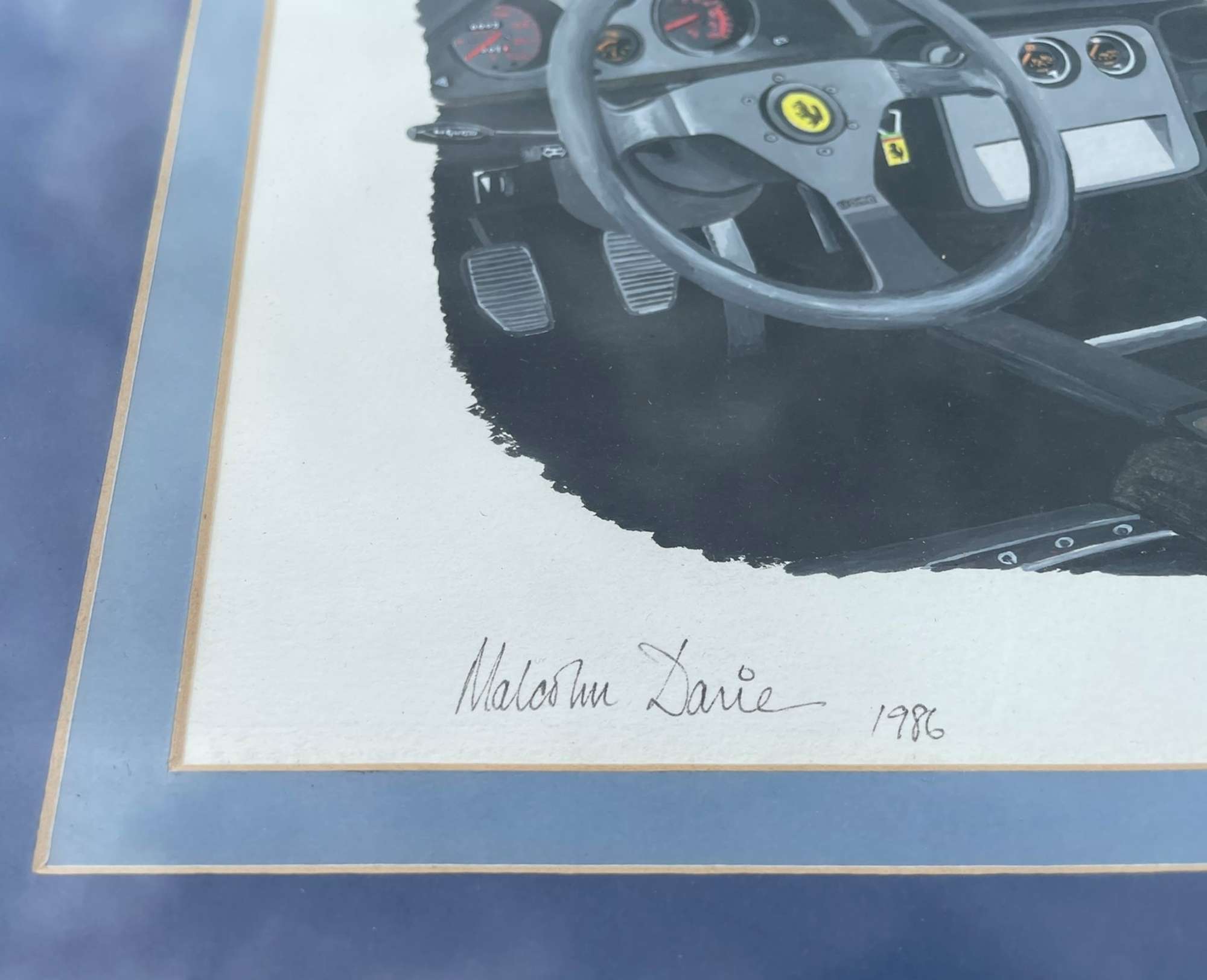 A Mix of 7 Ferrari Road Car Prints-Sold