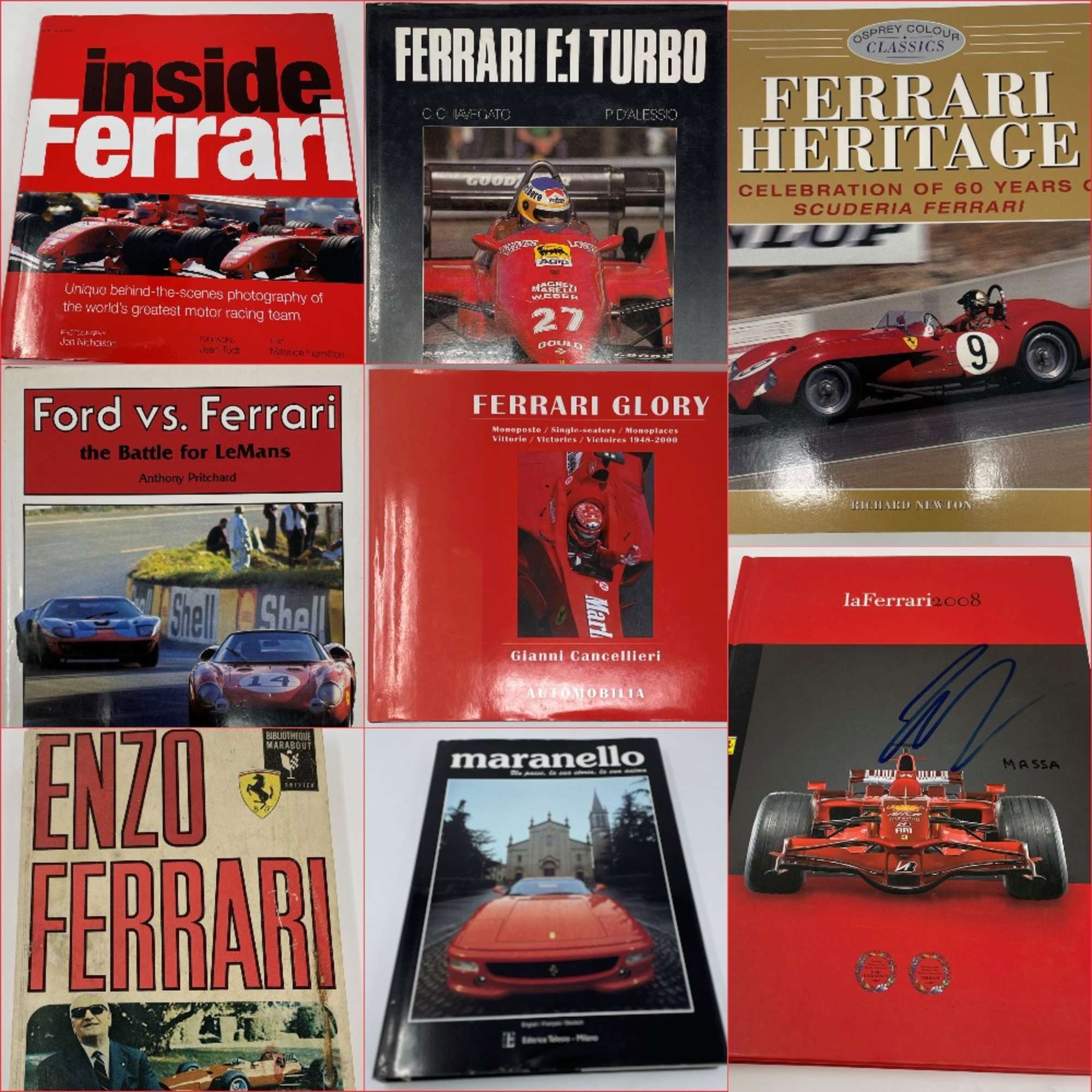 A Large Collection of Assorted Ferrari Books-Sold