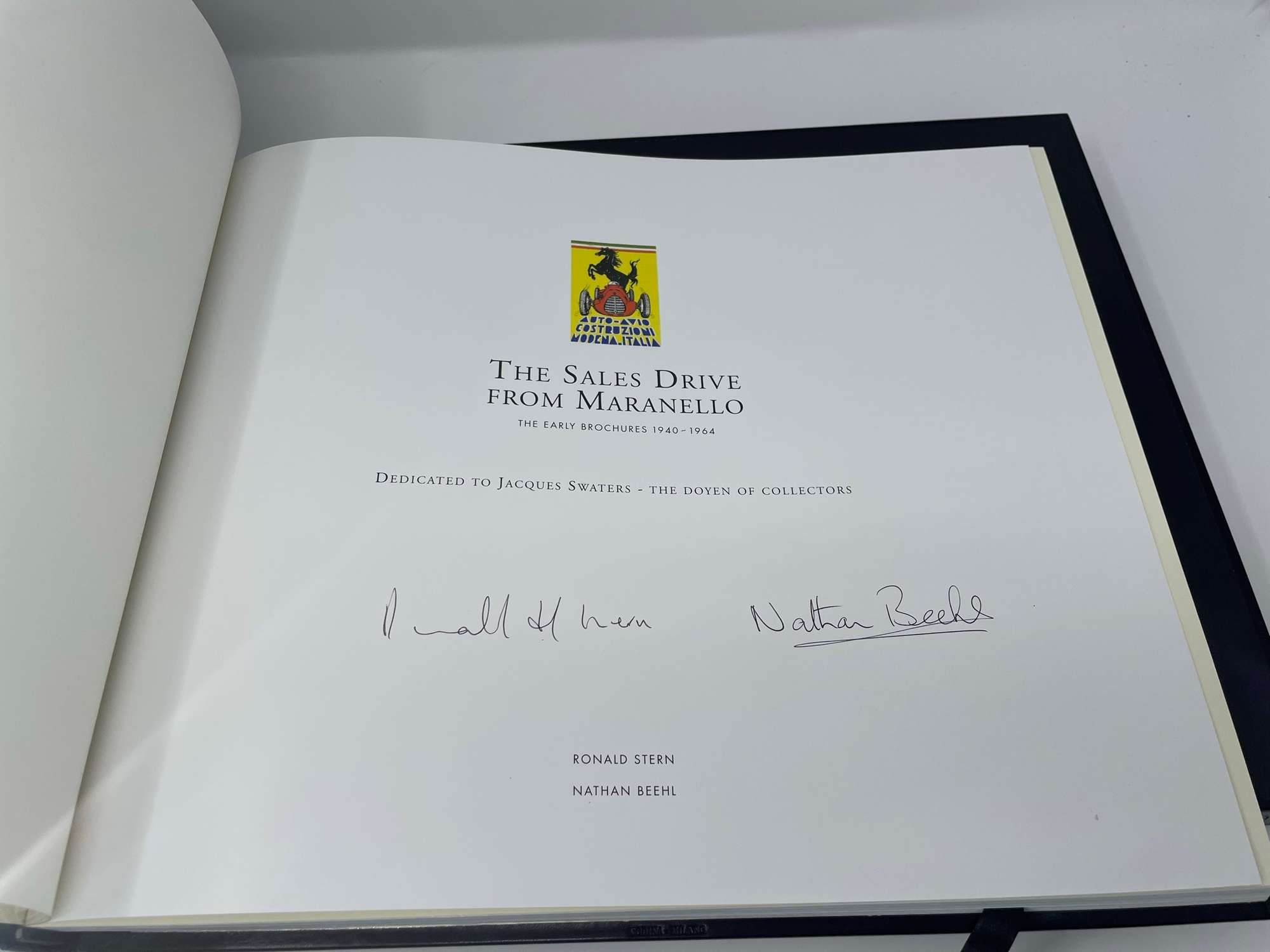'The Sales Drive From Maranello'  Leather Bound Limited Edit-Sold
