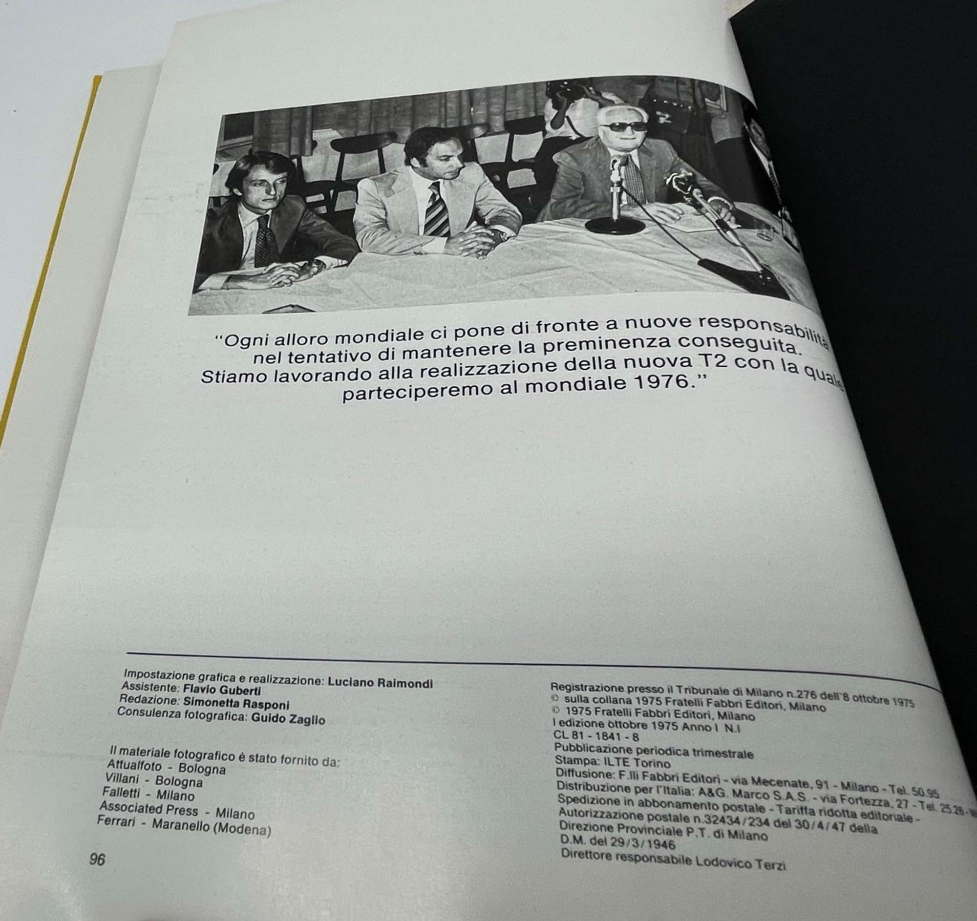 Ferrari Mondiale 75 in Hardback -Sold