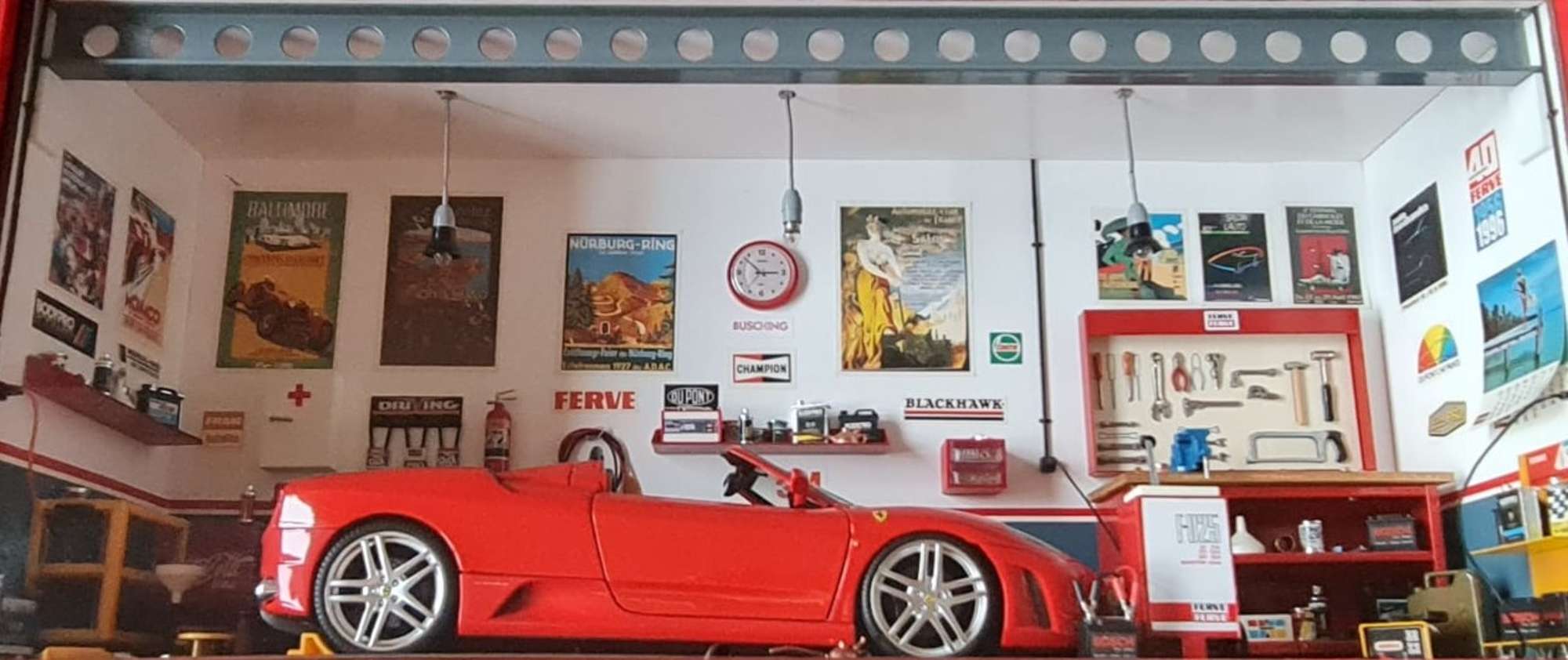 1/18th Scale Ferrari F430 Spyder Diorama-Sold