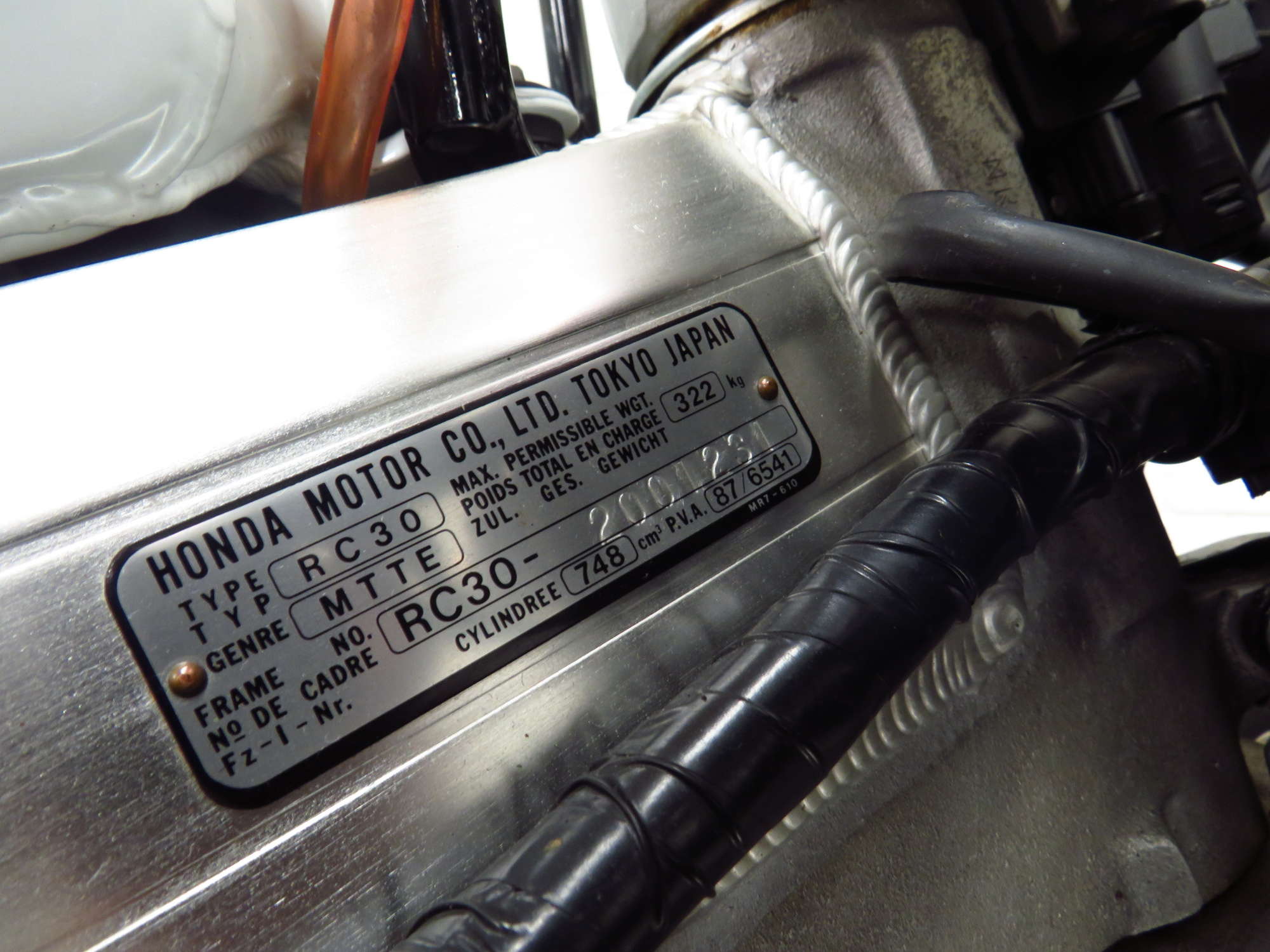 1988 Honda VFR750R Type RC30 748cc-Sold