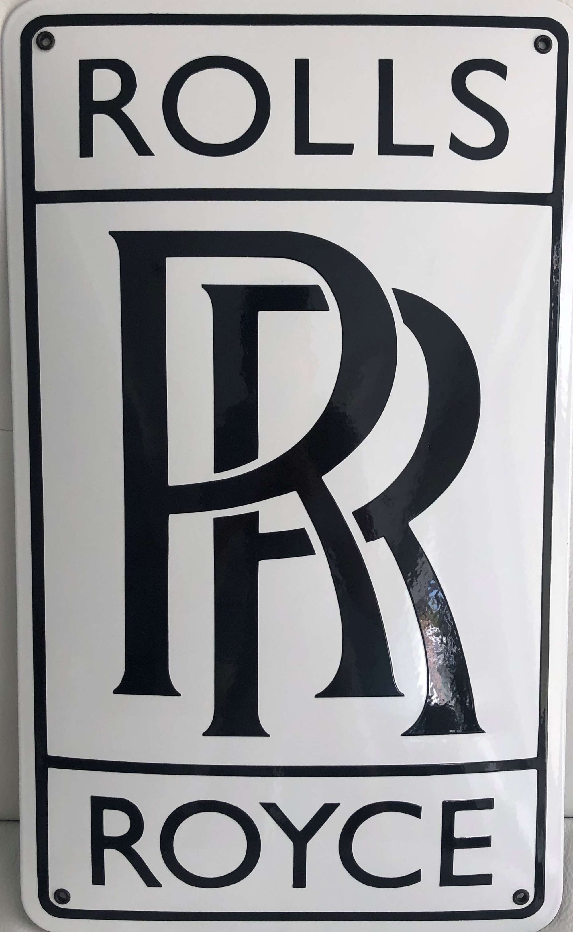 A Large Rolls-Royce style Enamel Wall Sign-Sold