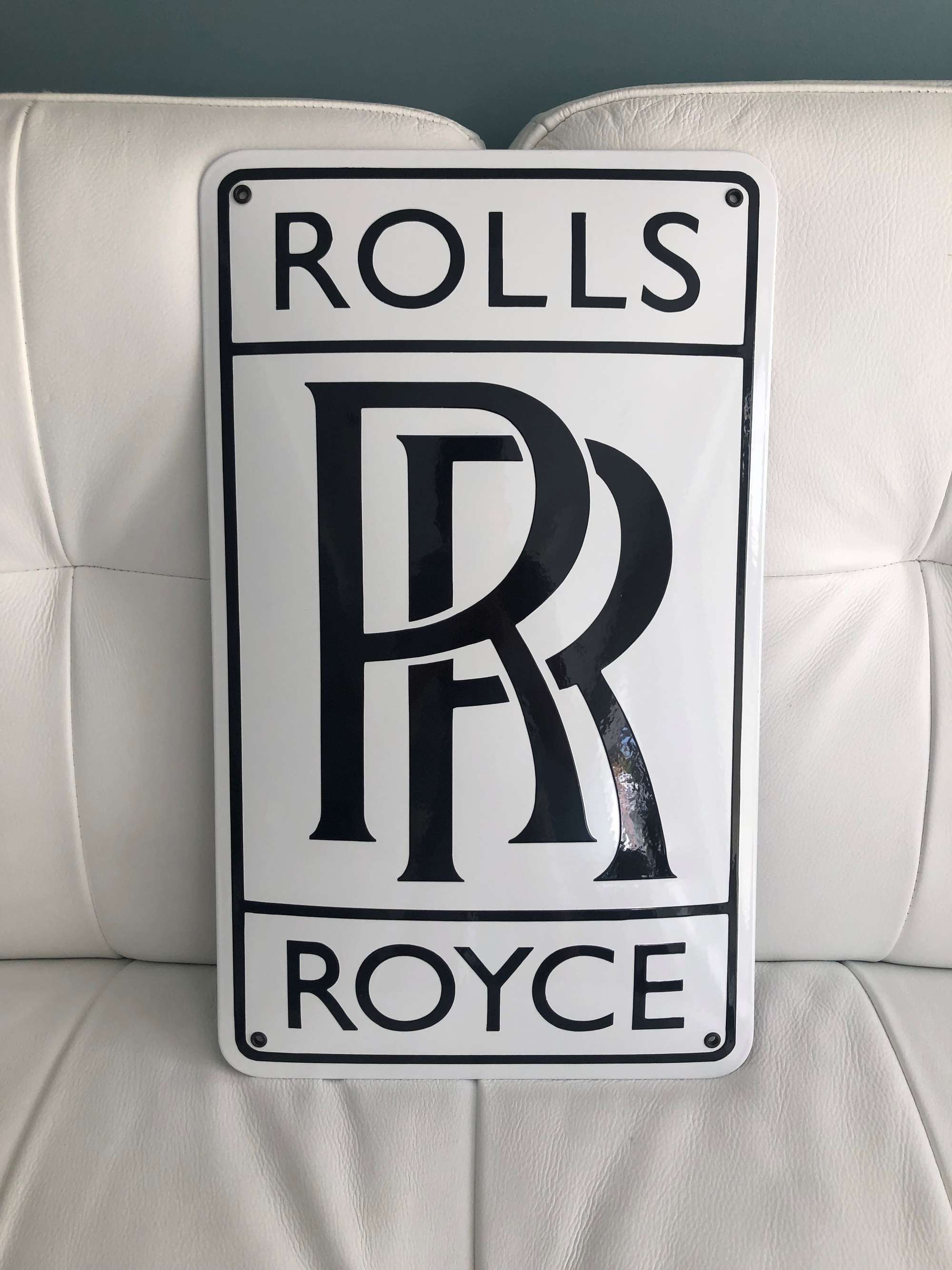A Large Rolls-Royce style Enamel Wall Sign-Sold