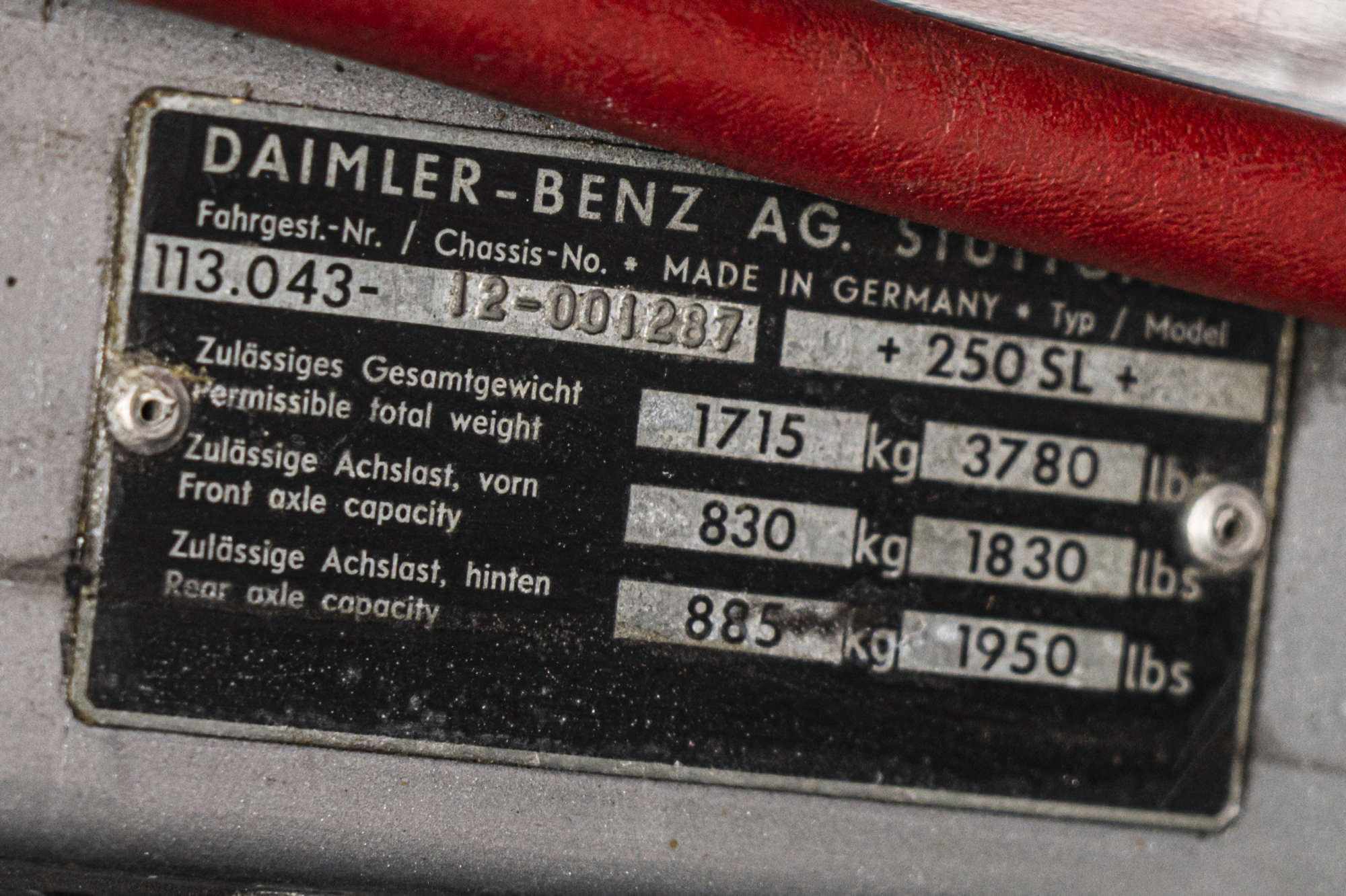 1967 Mercedes-Benz 250SL (W113) Pagoda-Sold