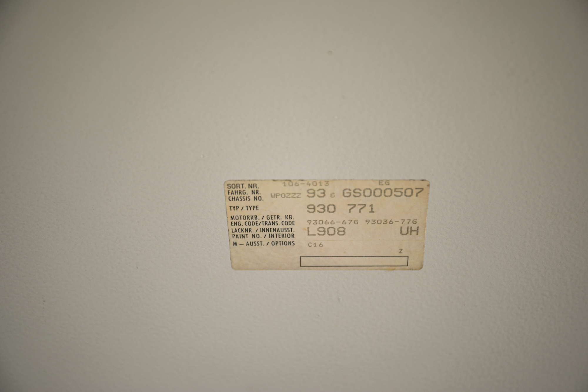 1986 Porsche 911 (930) Turbo -Sold