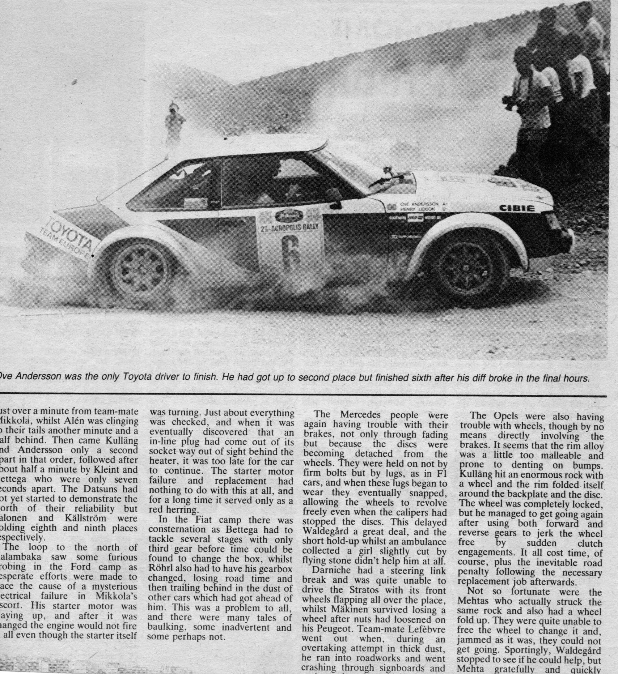 1979 Toyota Celica GT RA40 Group 4 Ex-Works WRC Rally Car - -Sold