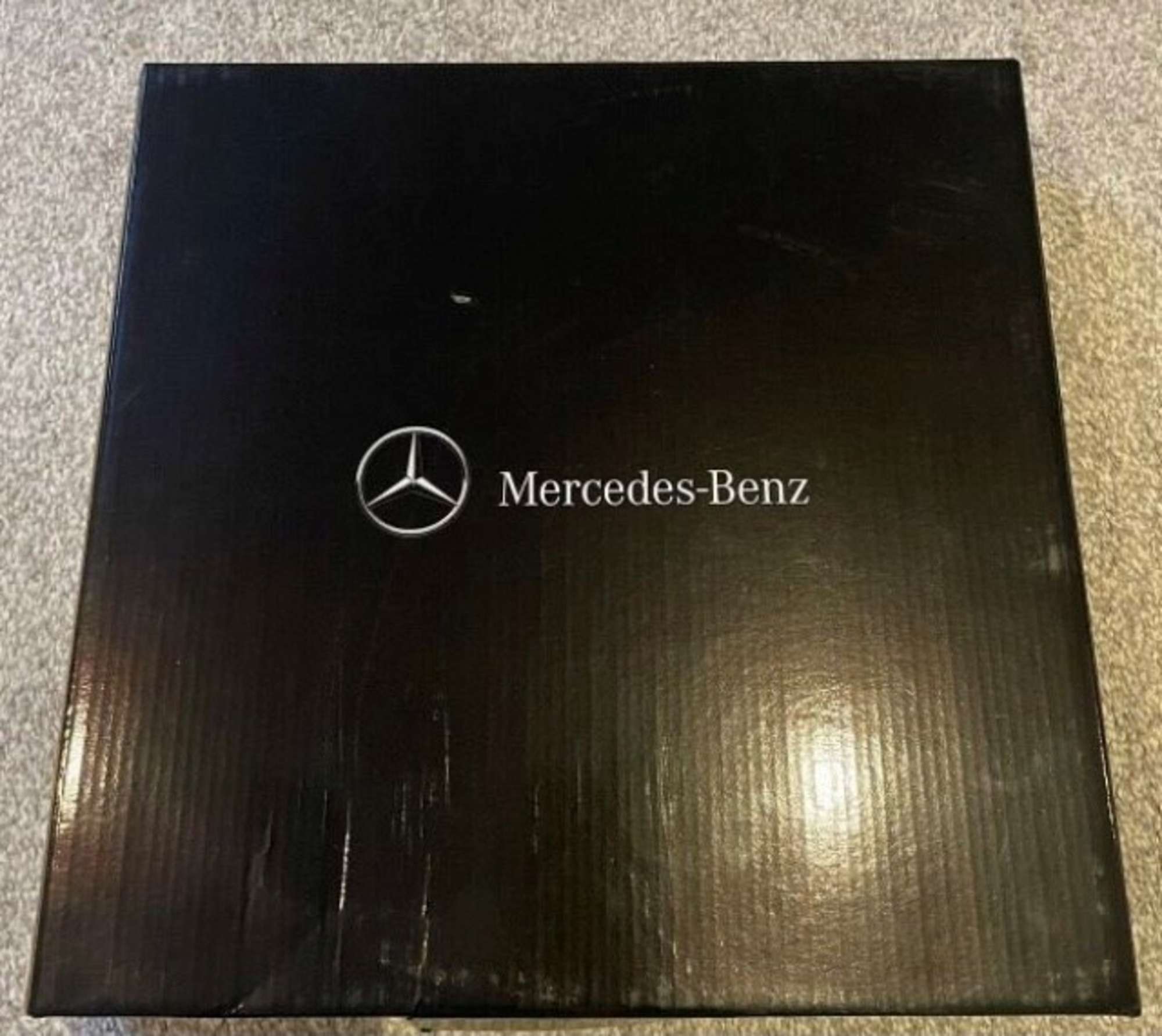 A Fine Mercedes-Benz Wall Clock in Brushed Aluminium-Sold