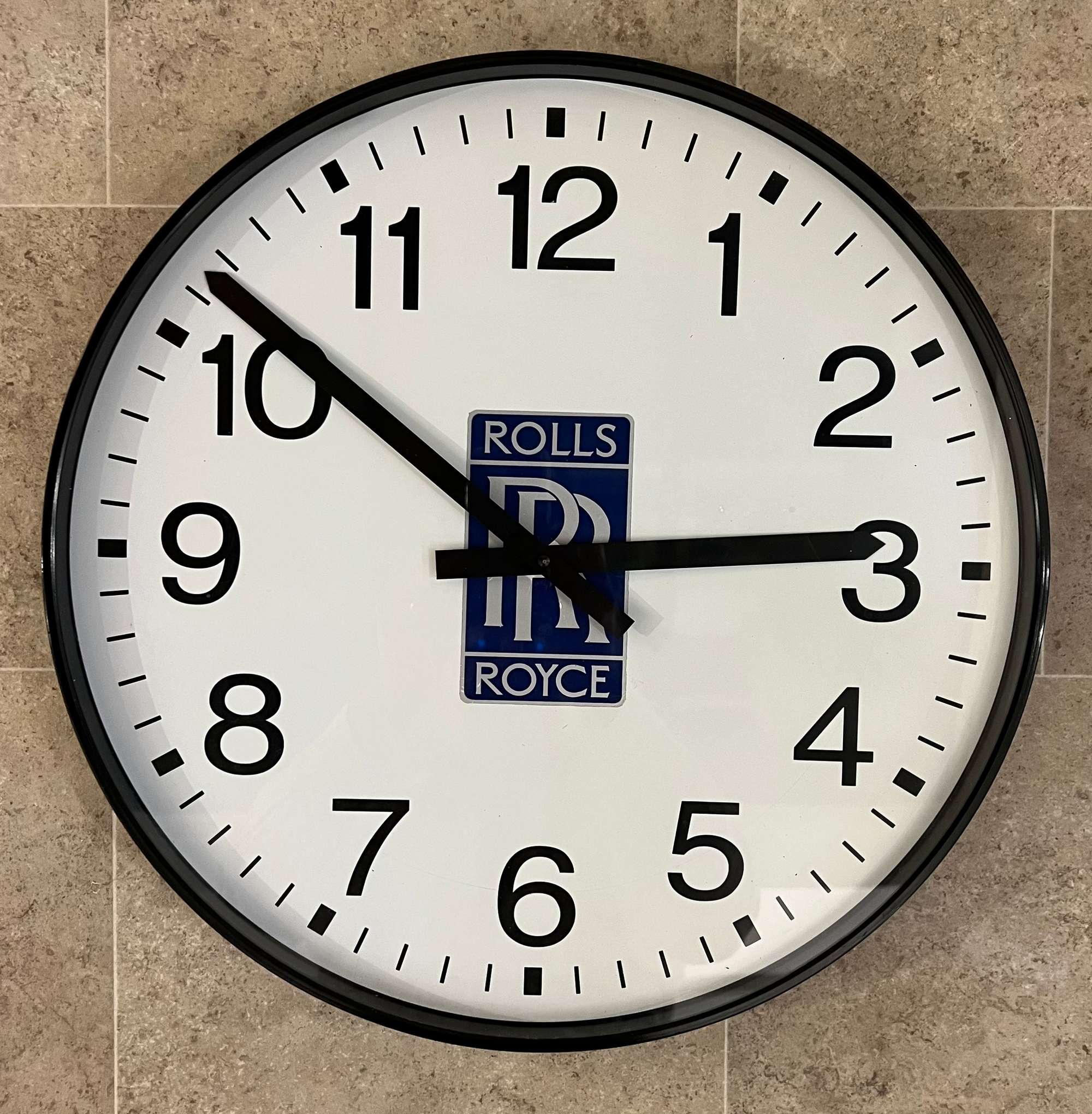 A Rolls-Royce Themed Large Quartz Dealership-Type Wall Clock-Auction Lot