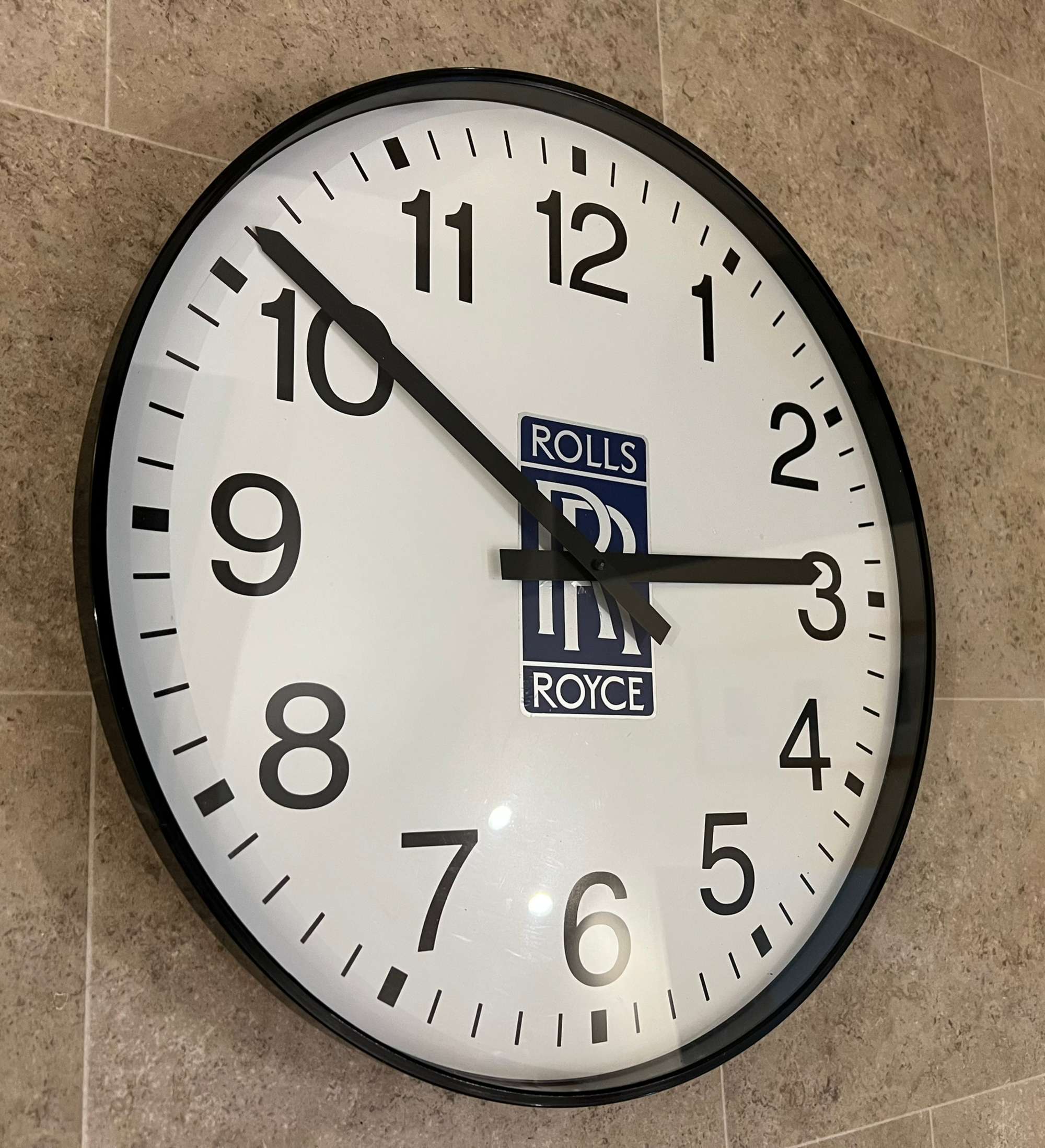 A Rolls-Royce Themed Large Quartz Dealership-Type Wall Clock-Auction Lot