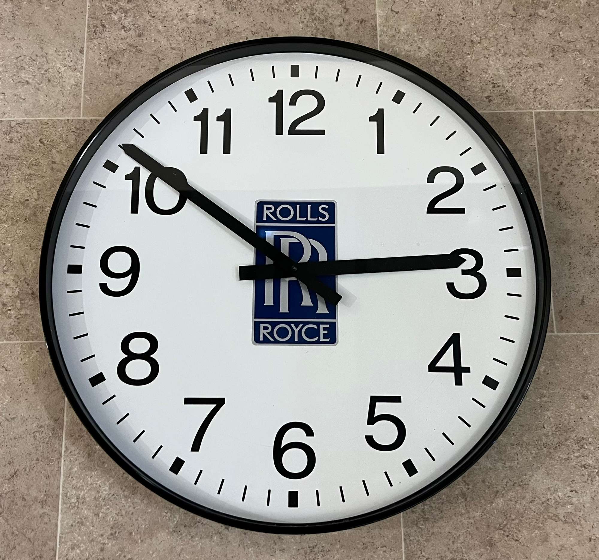 A Rolls-Royce Themed Large Quartz Dealership-Type Wall Clock-Auction Lot