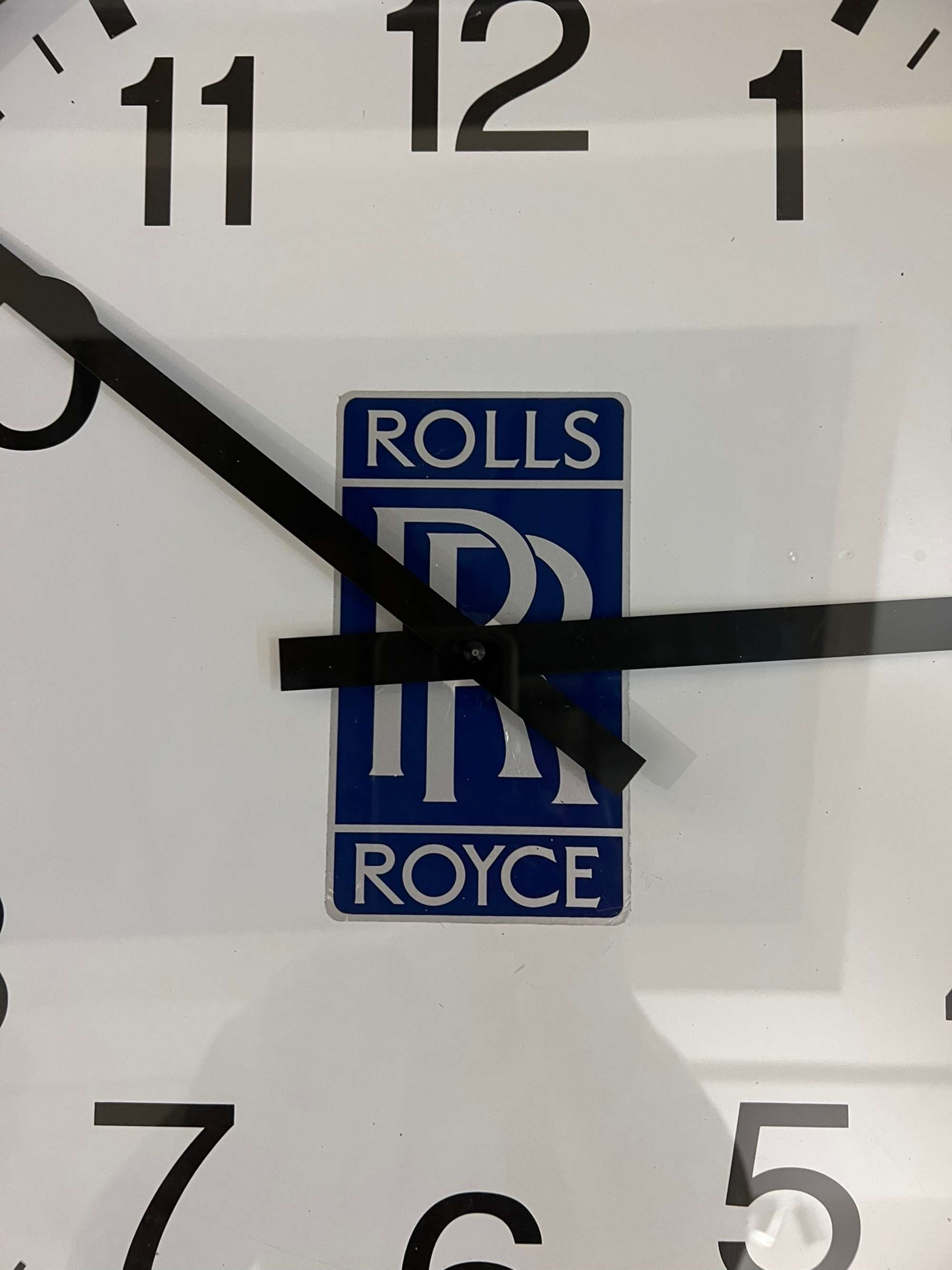 A Rolls-Royce Themed Large Quartz Dealership-Type Wall Clock-Auction Lot