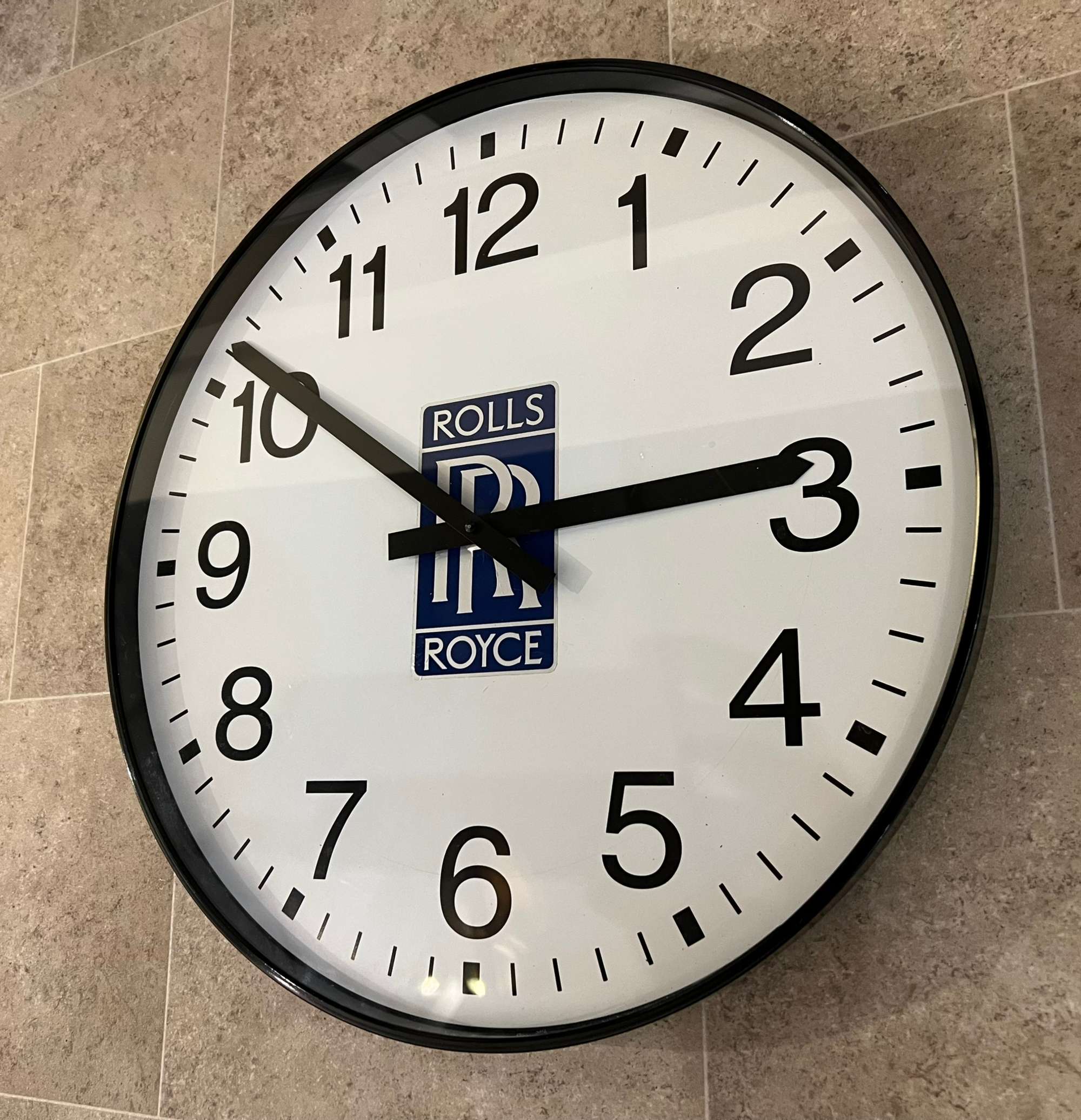 A Rolls-Royce Themed Large Quartz Dealership-Type Wall Clock-Auction Lot