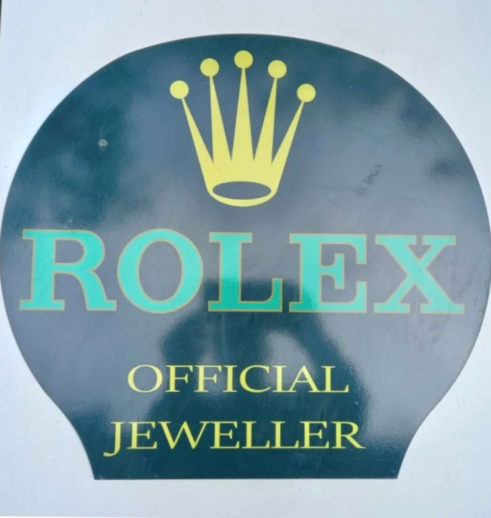 A Rare 'Rolex' Enamelled Tin-Plate Advertising Sign -Sold