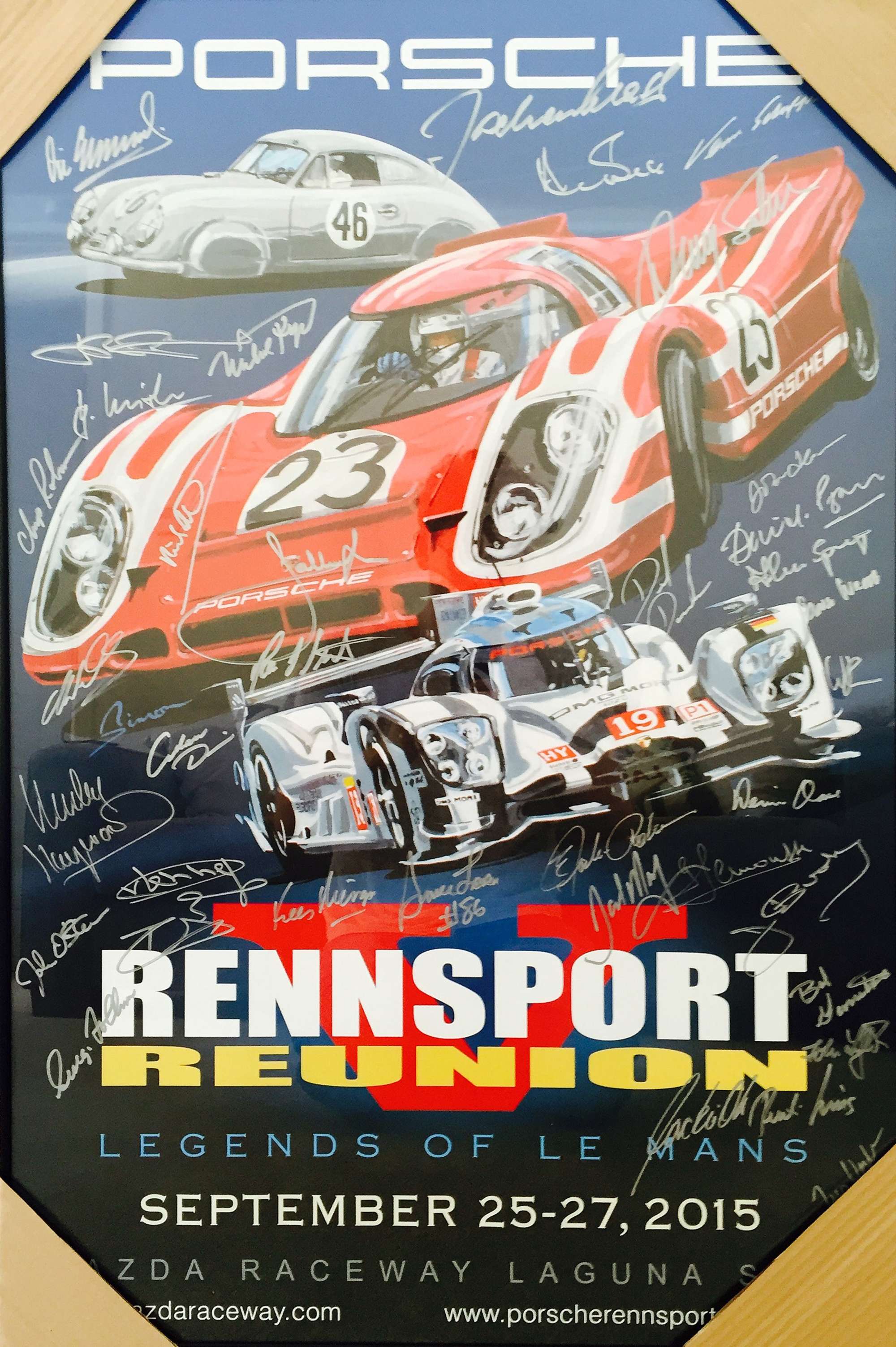 Porsche 'Rennsport Reunion' Set of Five Multi-Signed Origina-Sold