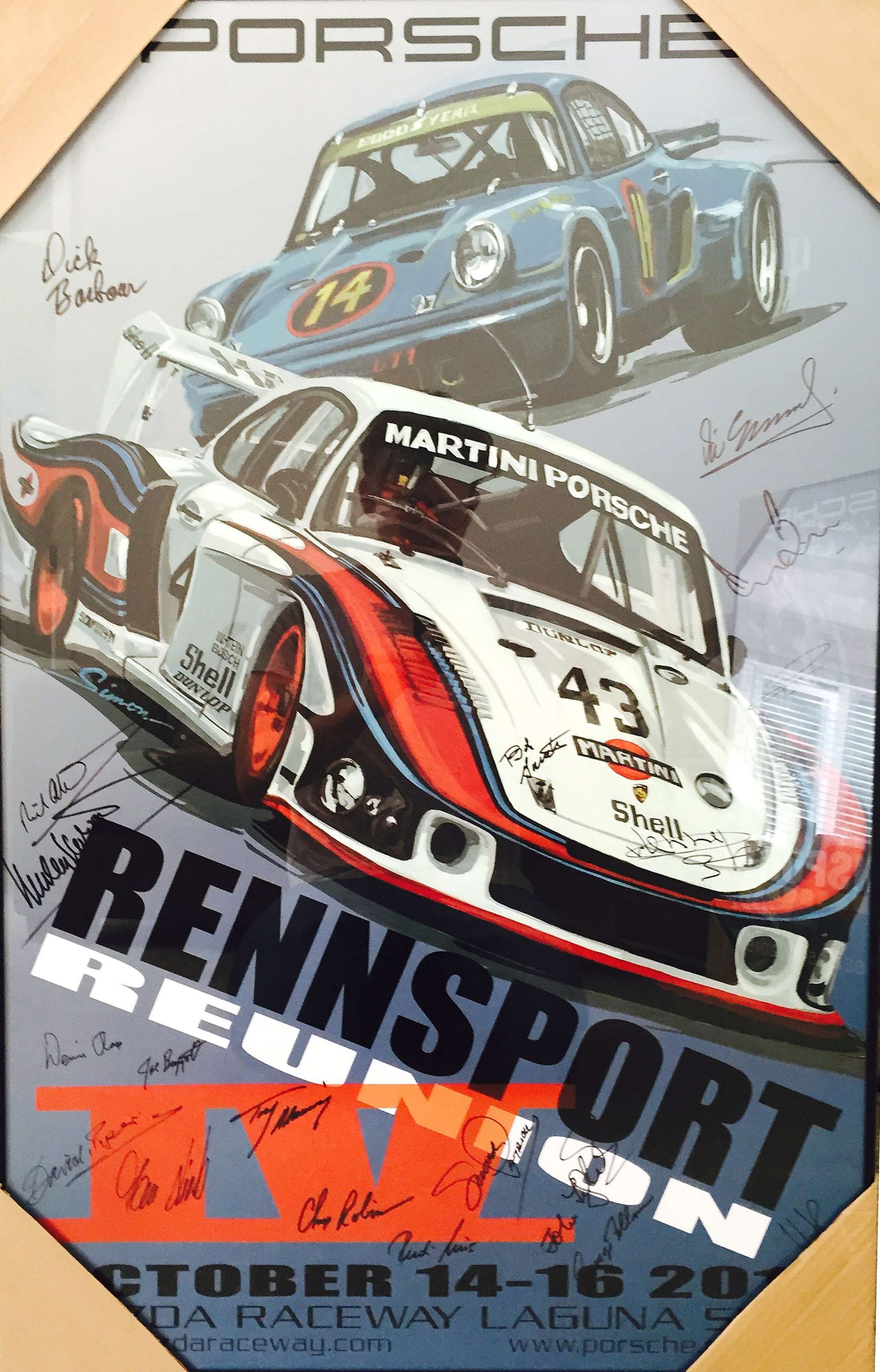 Porsche 'Rennsport Reunion' Set of Five Multi-Signed Origina-Sold