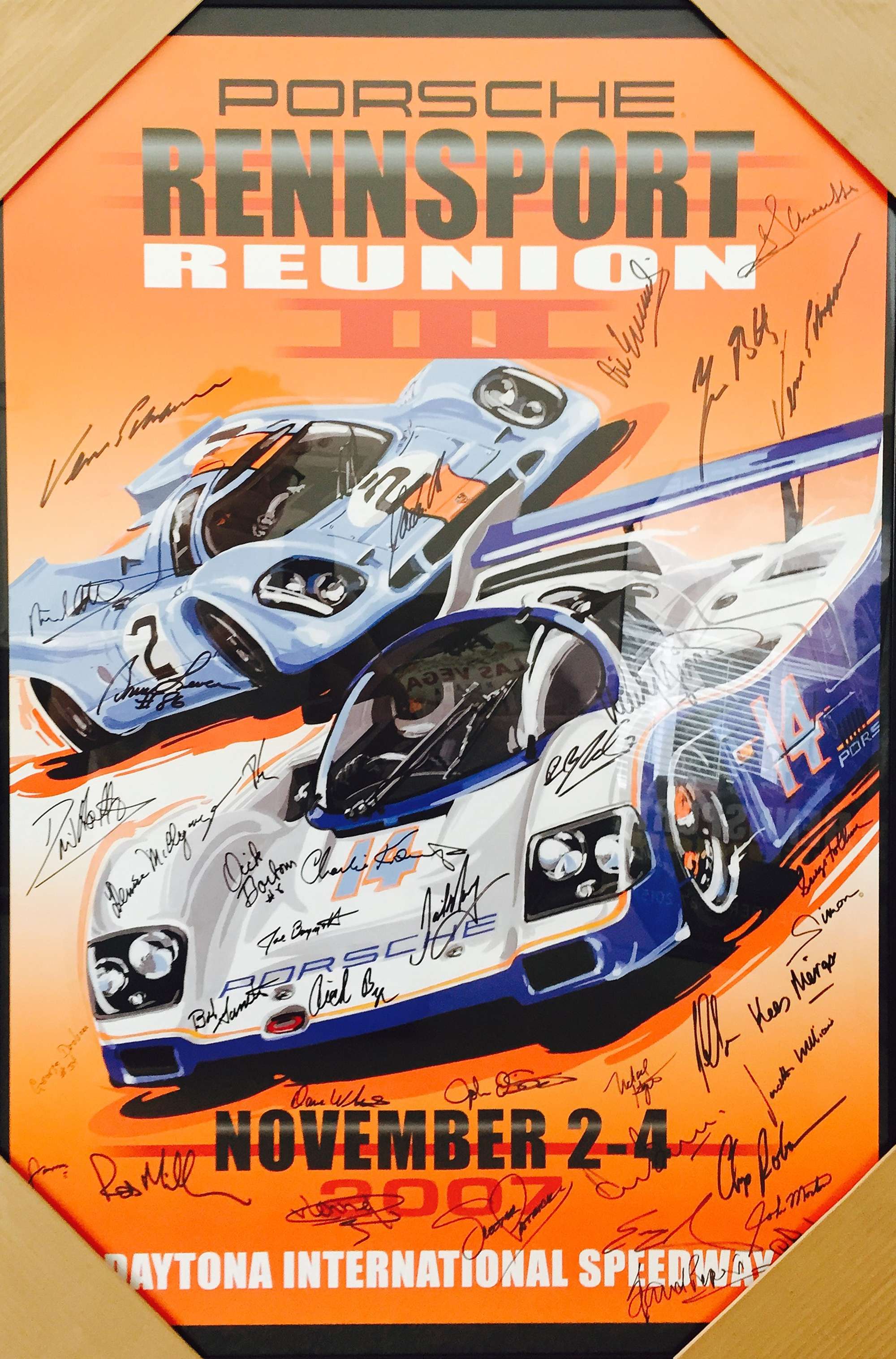 Porsche 'Rennsport Reunion' Set of Five Multi-Signed Origina-Sold