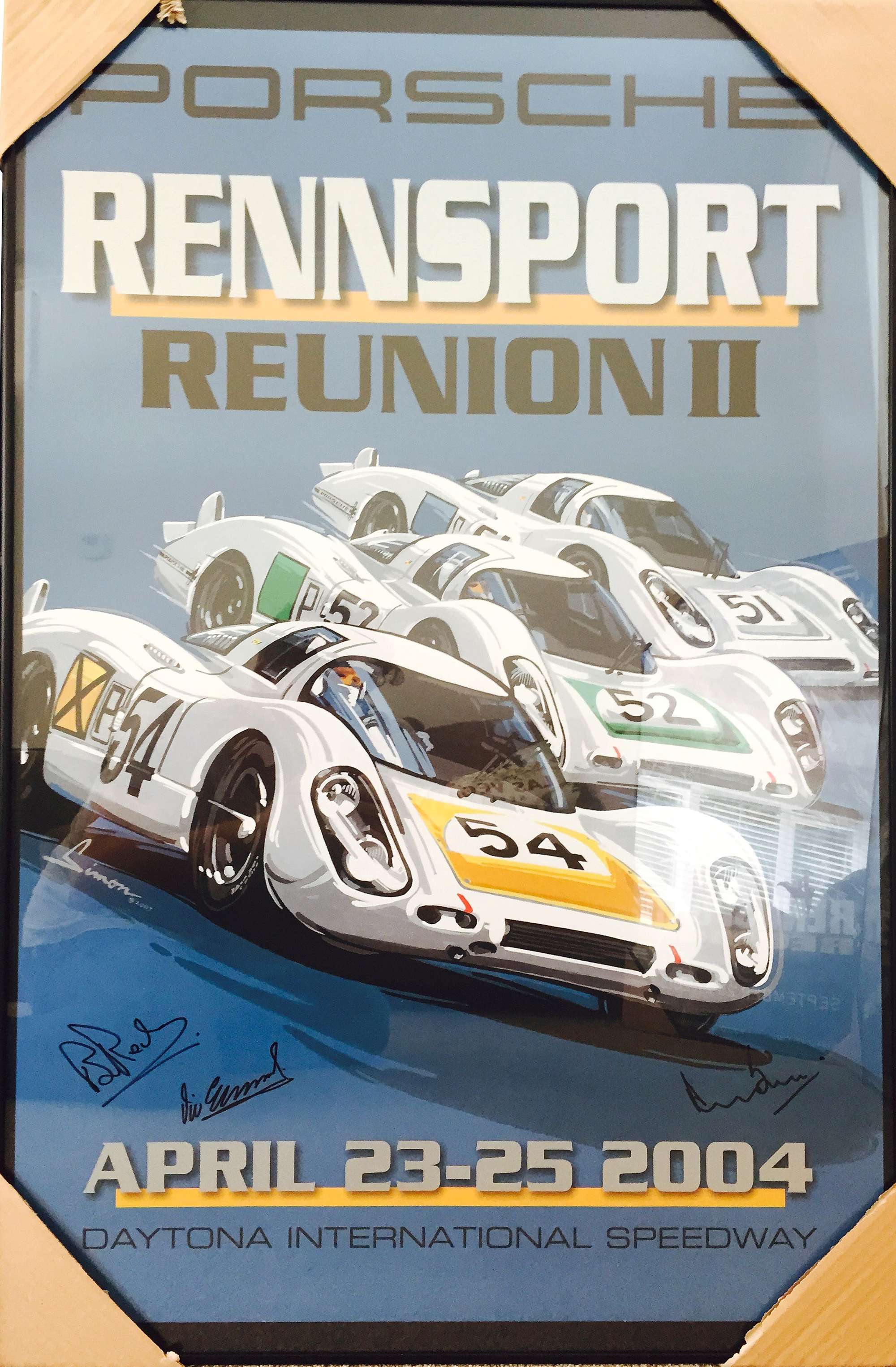 Porsche 'Rennsport Reunion' Set of Five Multi-Signed Origina-Sold