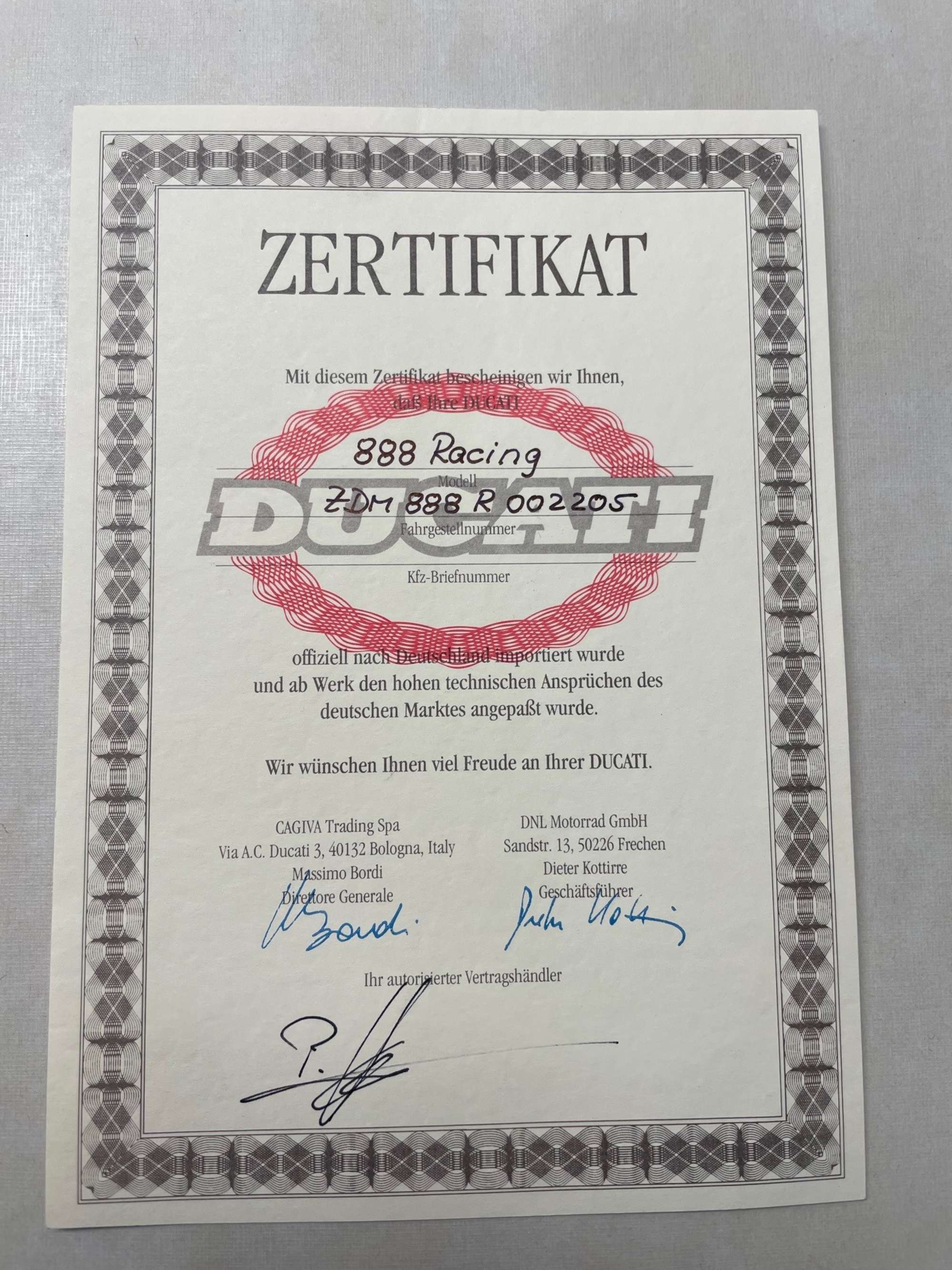 1994 Ducati 888 Corse 926cc-Sold