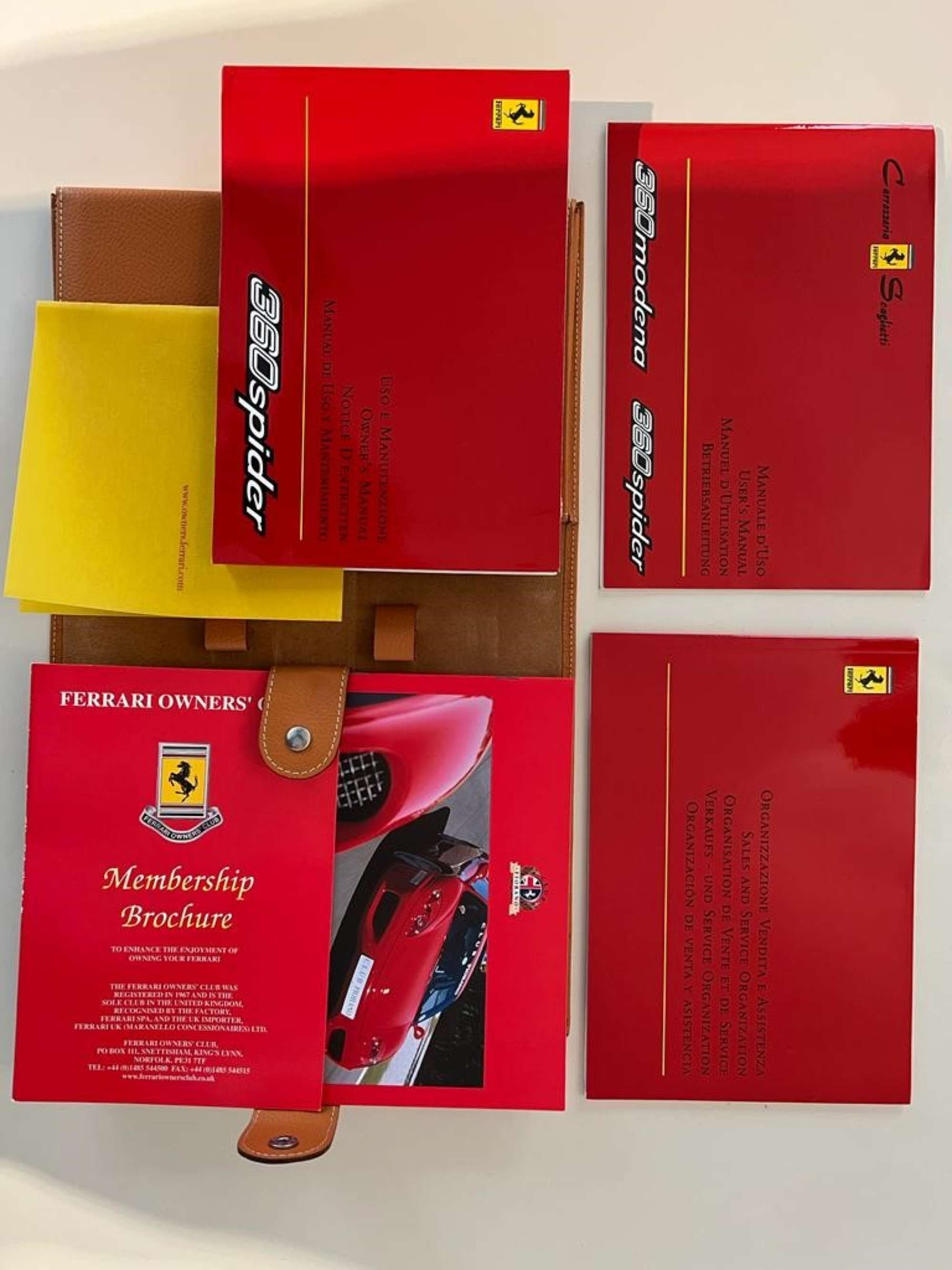 Ferrari 360 Modena and Spider Toolkit and Manual Set-Sold