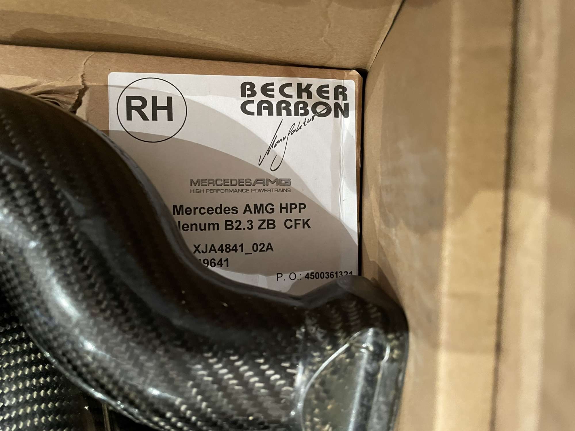 A Pair of Mercedes-AMG ONE Prototype Carbonfibre Intake Mani-Sold