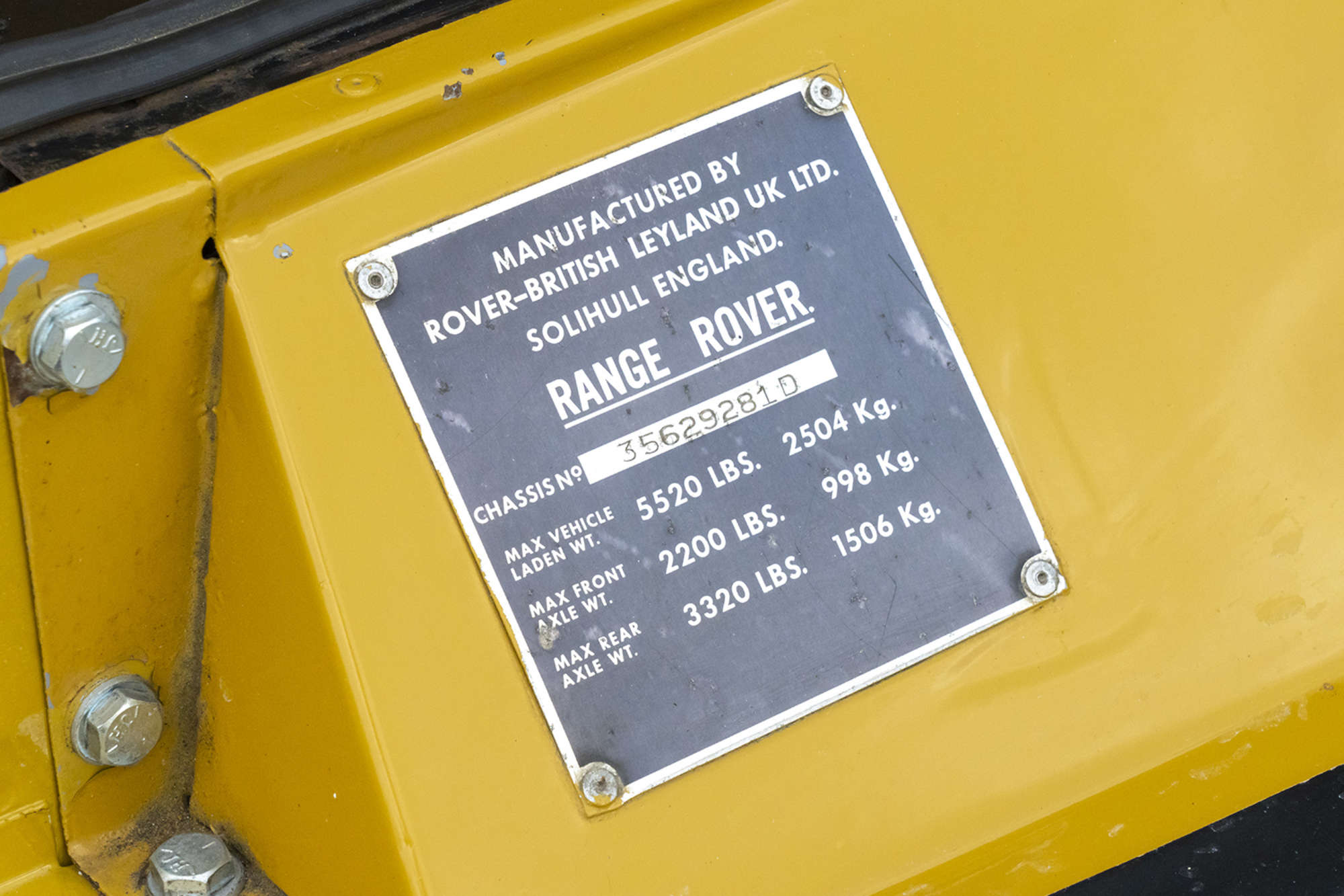 1976 Land Rover Range Rover Suffix D-Sold