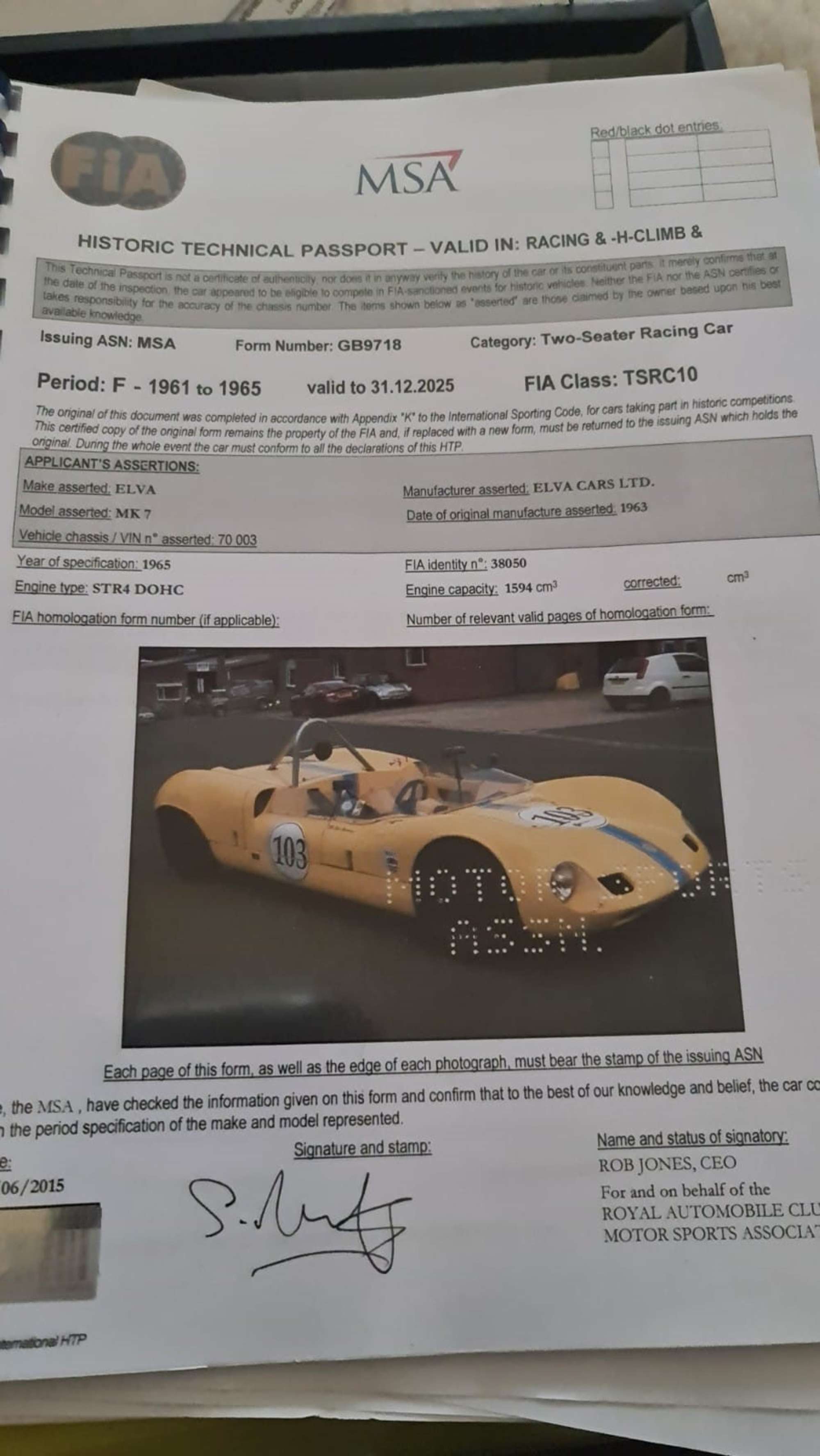 1963 Elva Mk VII Lotus Twin Cam-Auction Lot