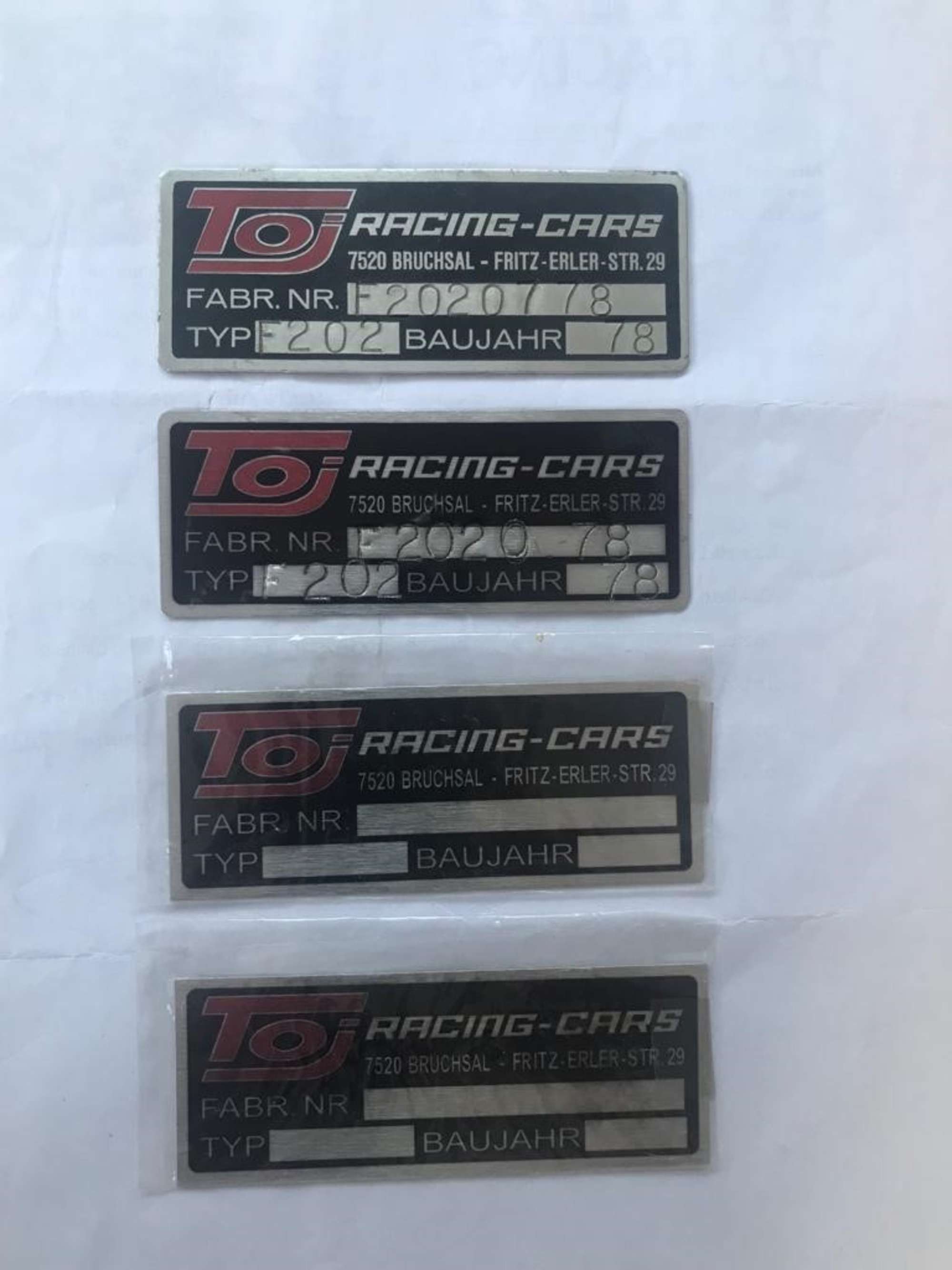 1978 TOJ Formula 2 Project-Auction Lot