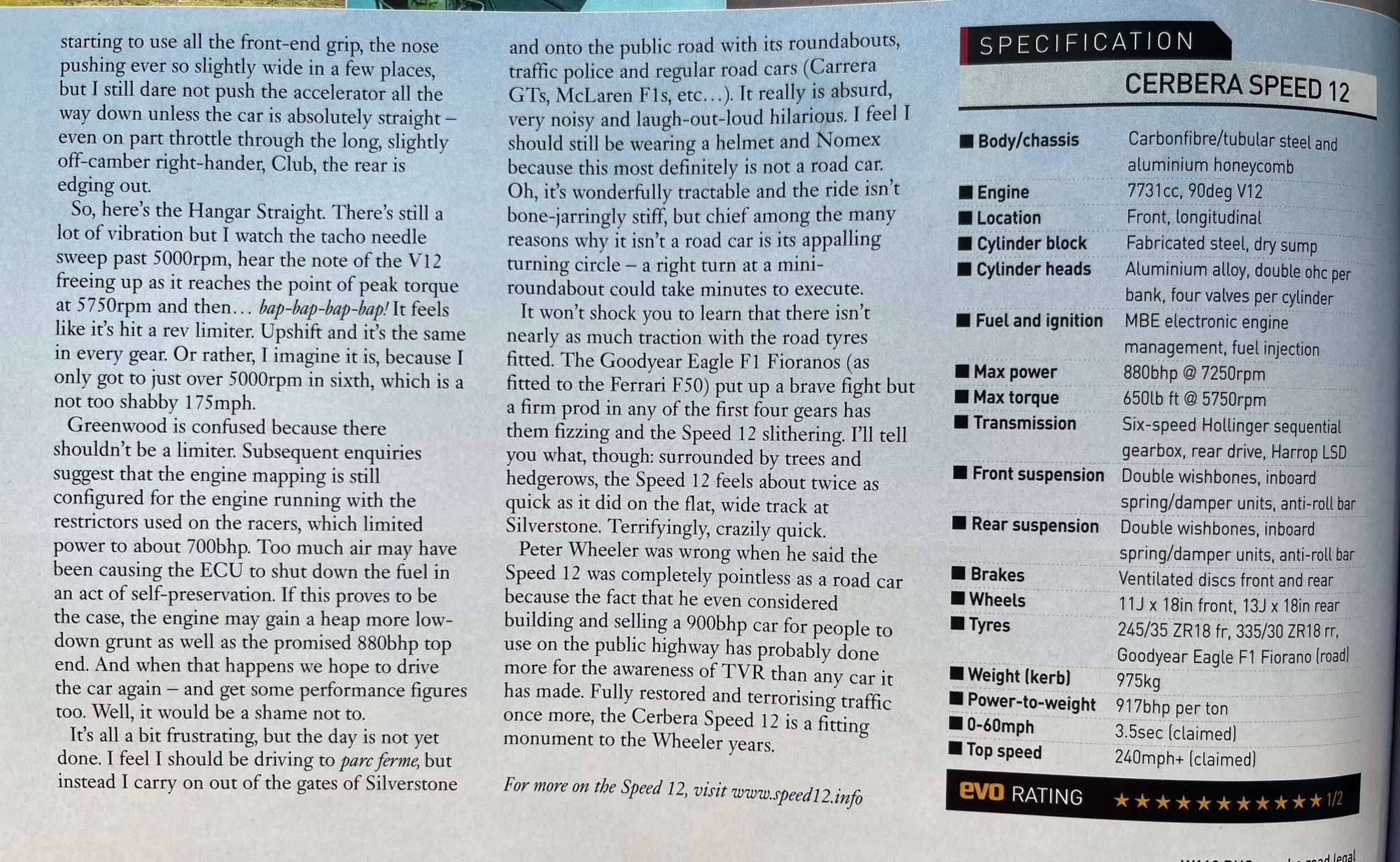 2000 TVR Cerbera Speed 12-Sold