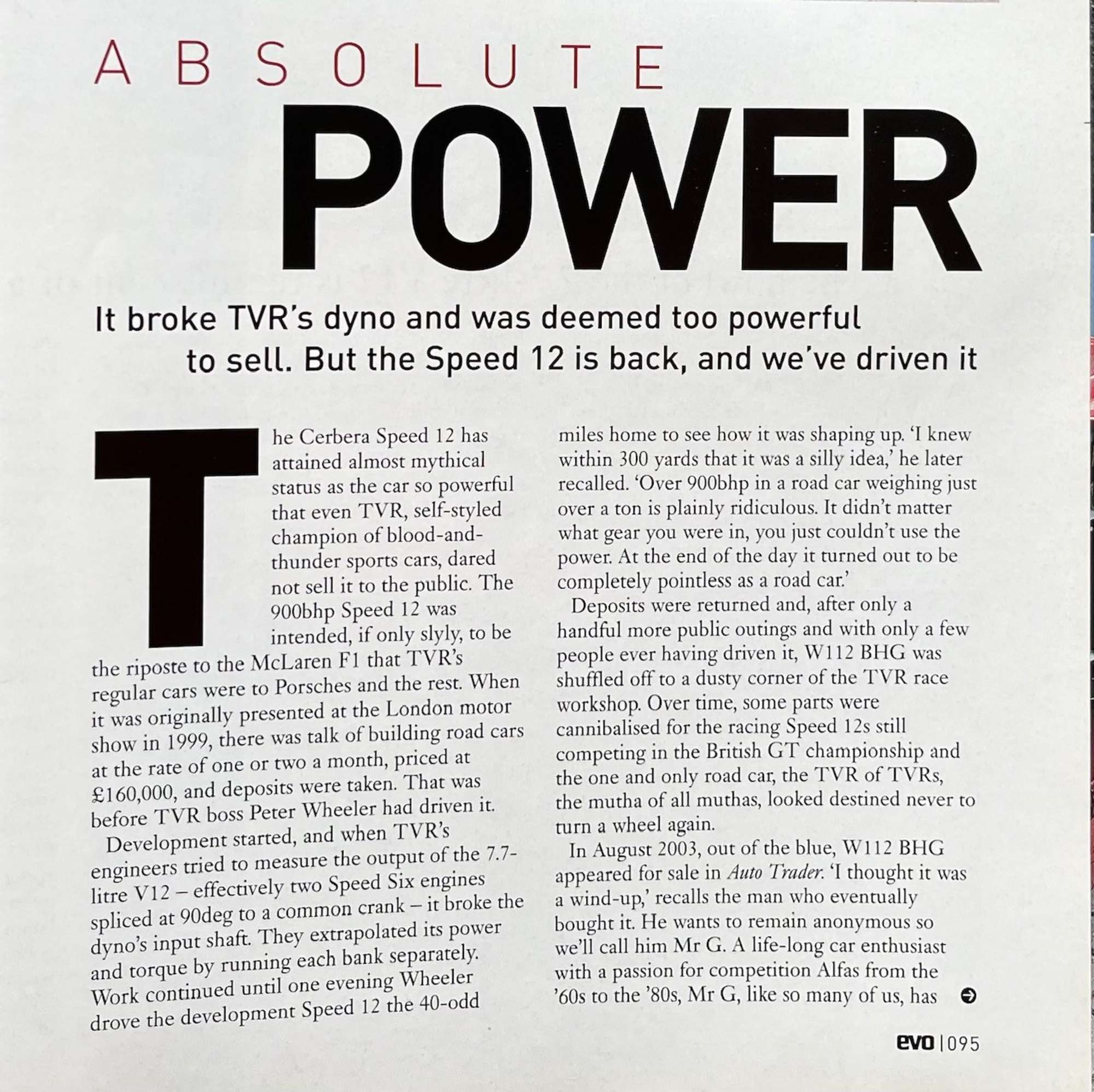 2000 TVR Cerbera Speed 12-Sold