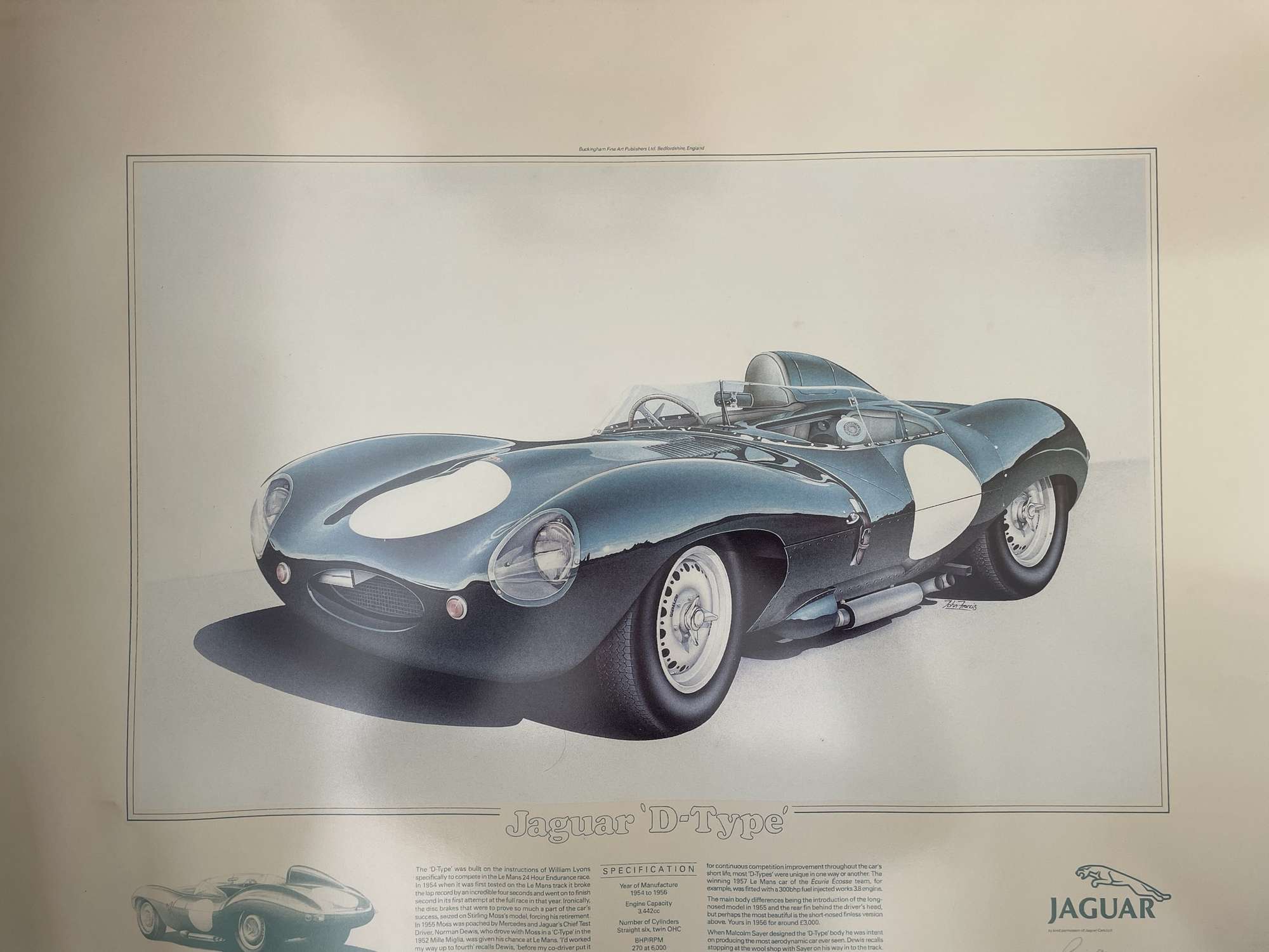 Jaguar XJ13, E-Type and D-Type Limited Edition Signed Prints