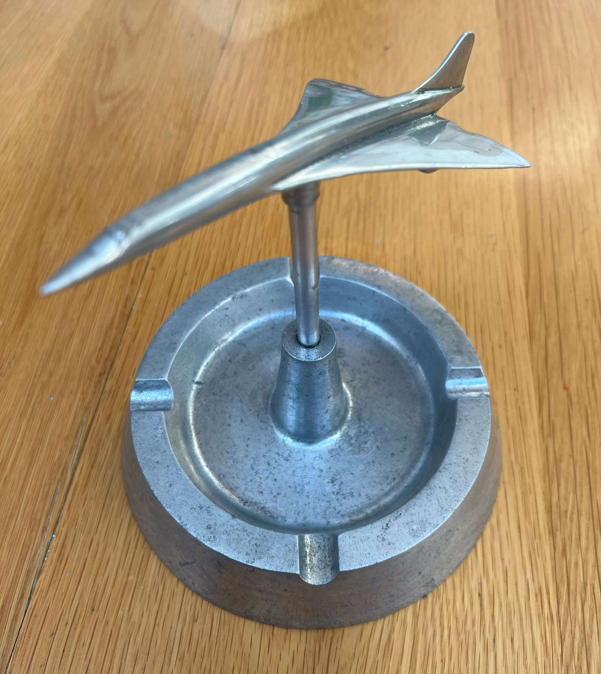 A Very Rare 1970s Aluminium 'Concorde' Smokers Receptacle 