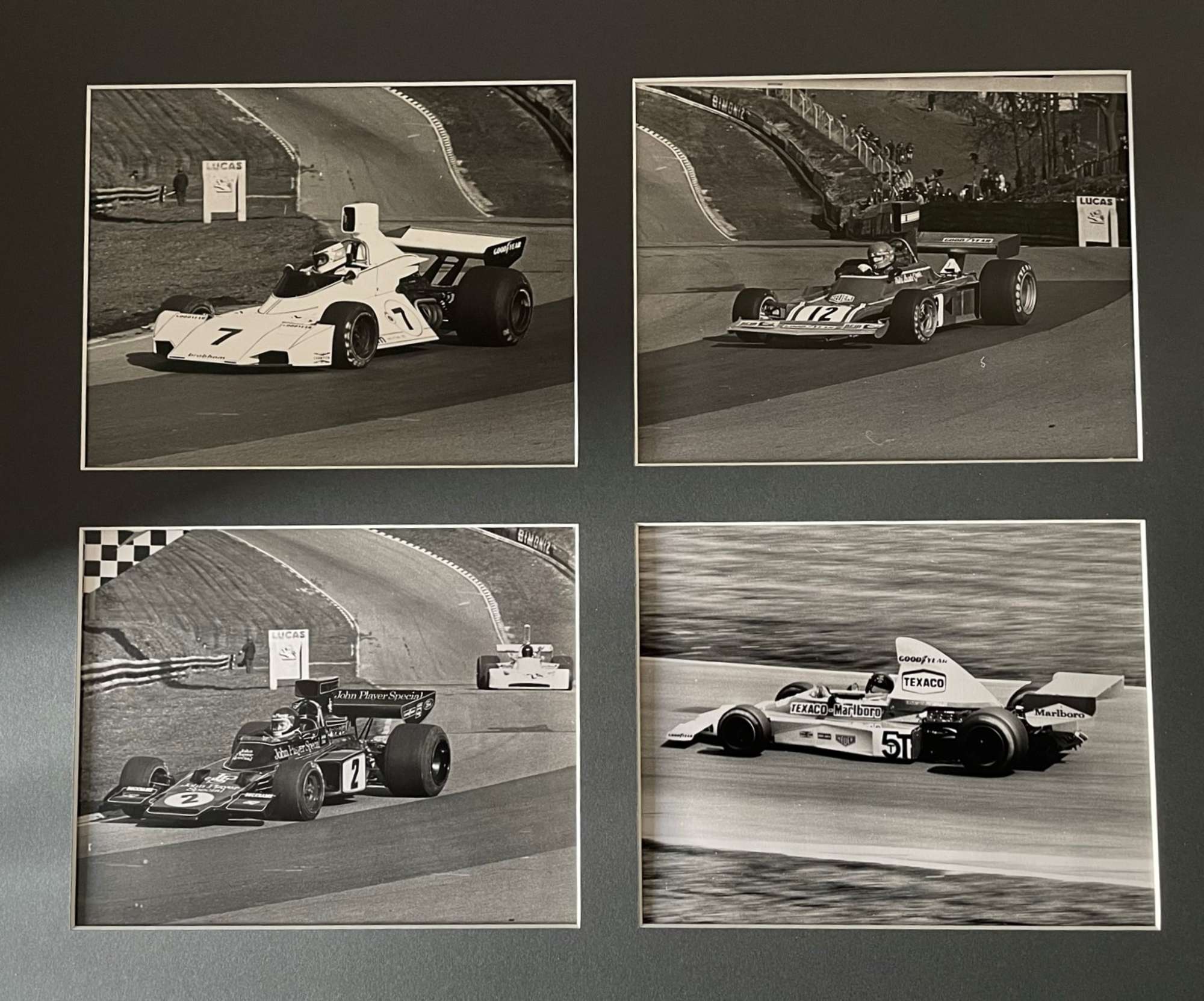 Lauda, Ickx, Reutemann and Fittipaldi Original Photographs from the 1974 Race of Champions*