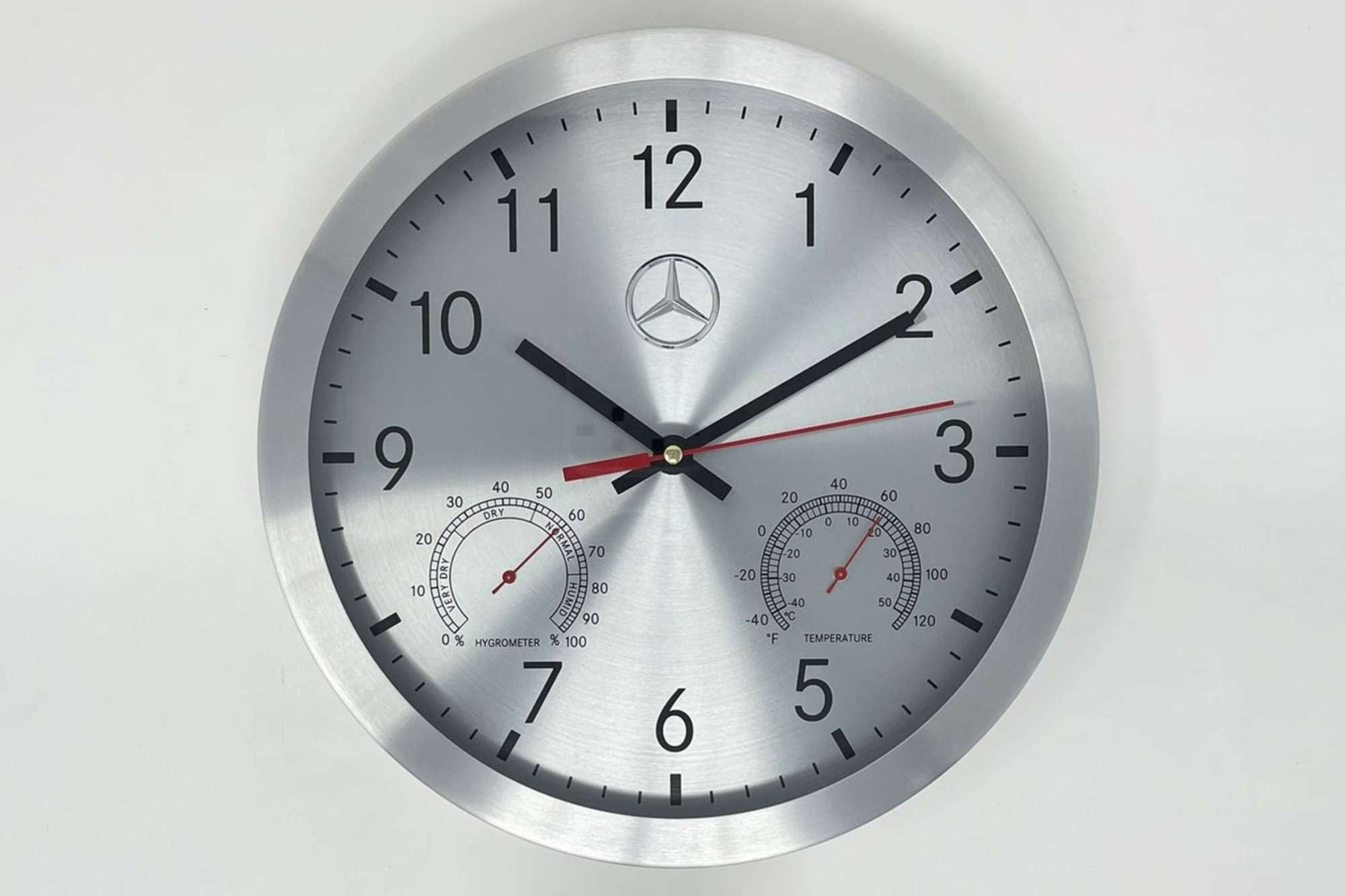 Mercedes-Benz Brushed Aluminium Quartz Clock*
