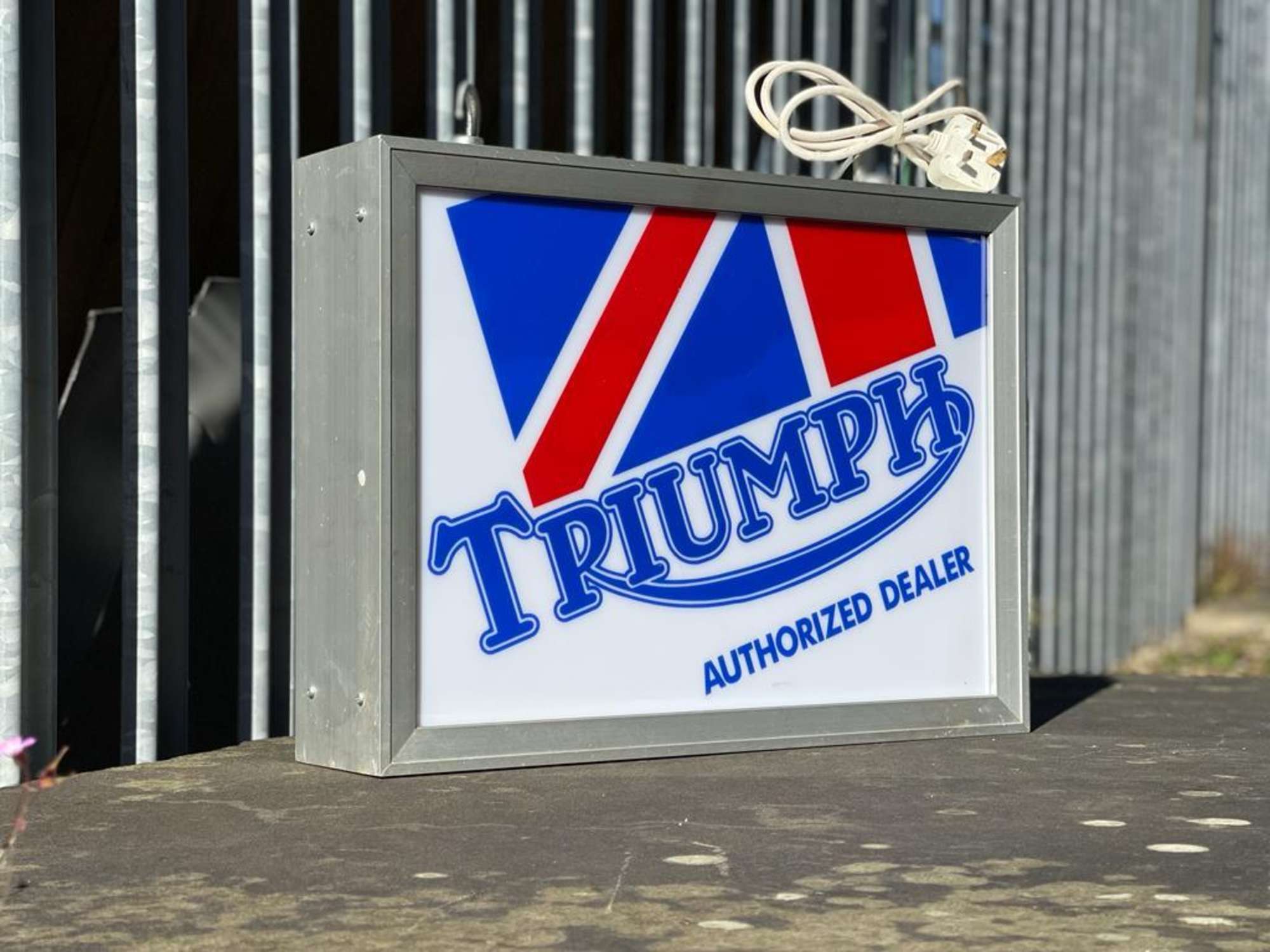 'Triumph Authorised Dealer' Aluminium Framed Illuminated Sign