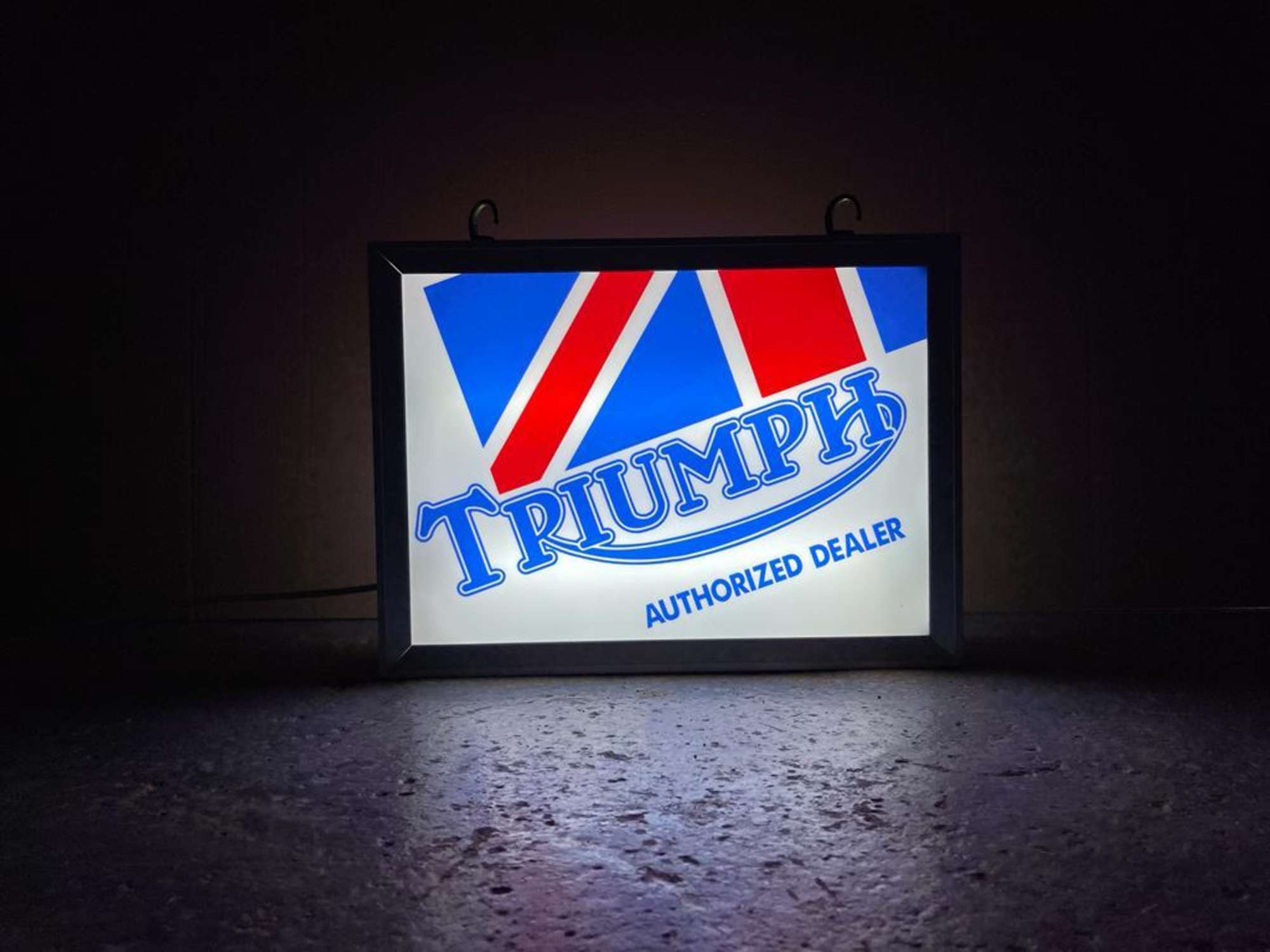 'Triumph Authorised Dealer' Aluminium Framed Illuminated Sign