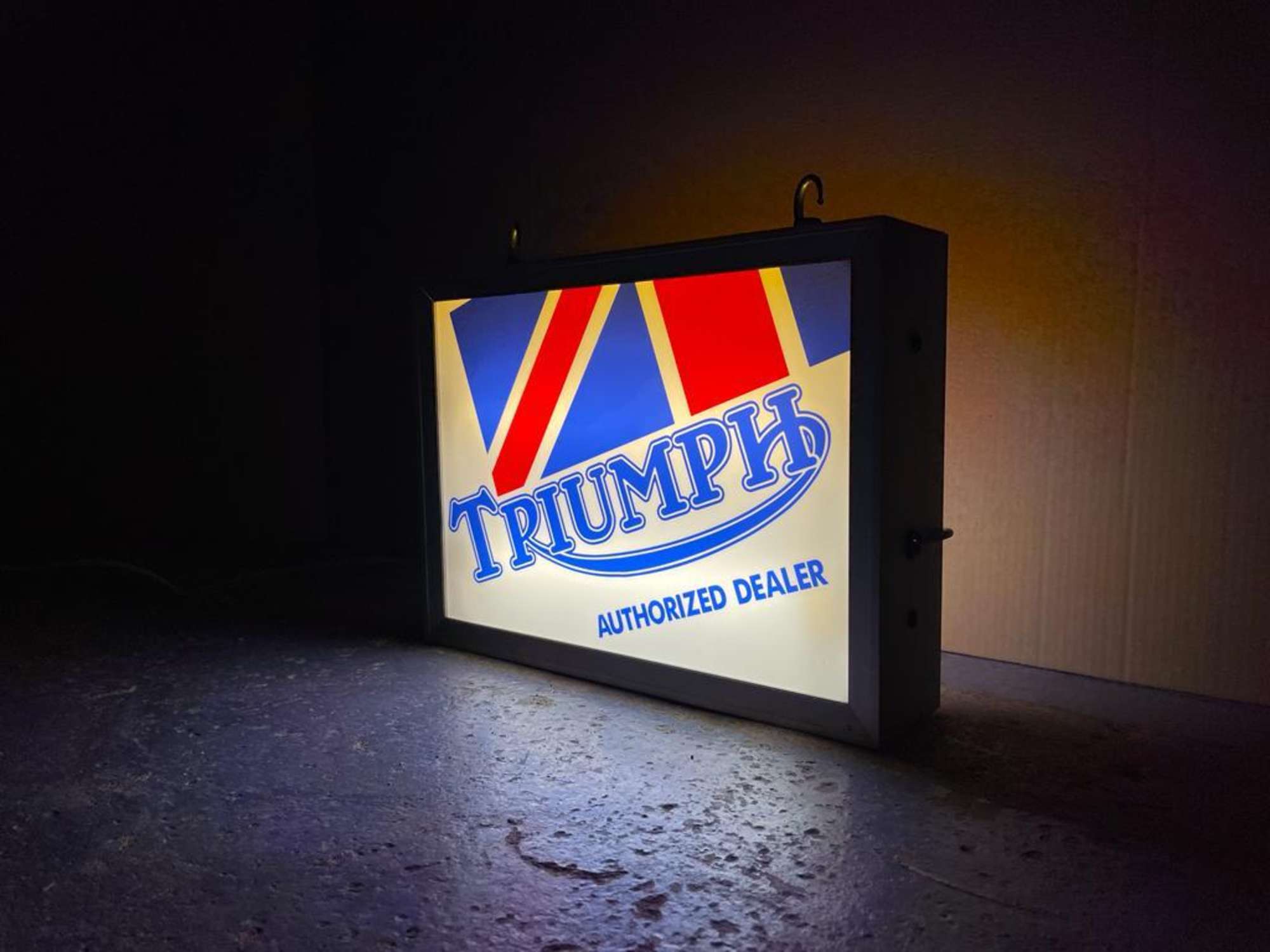 'Triumph Authorised Dealer' Aluminium Framed Illuminated Sign